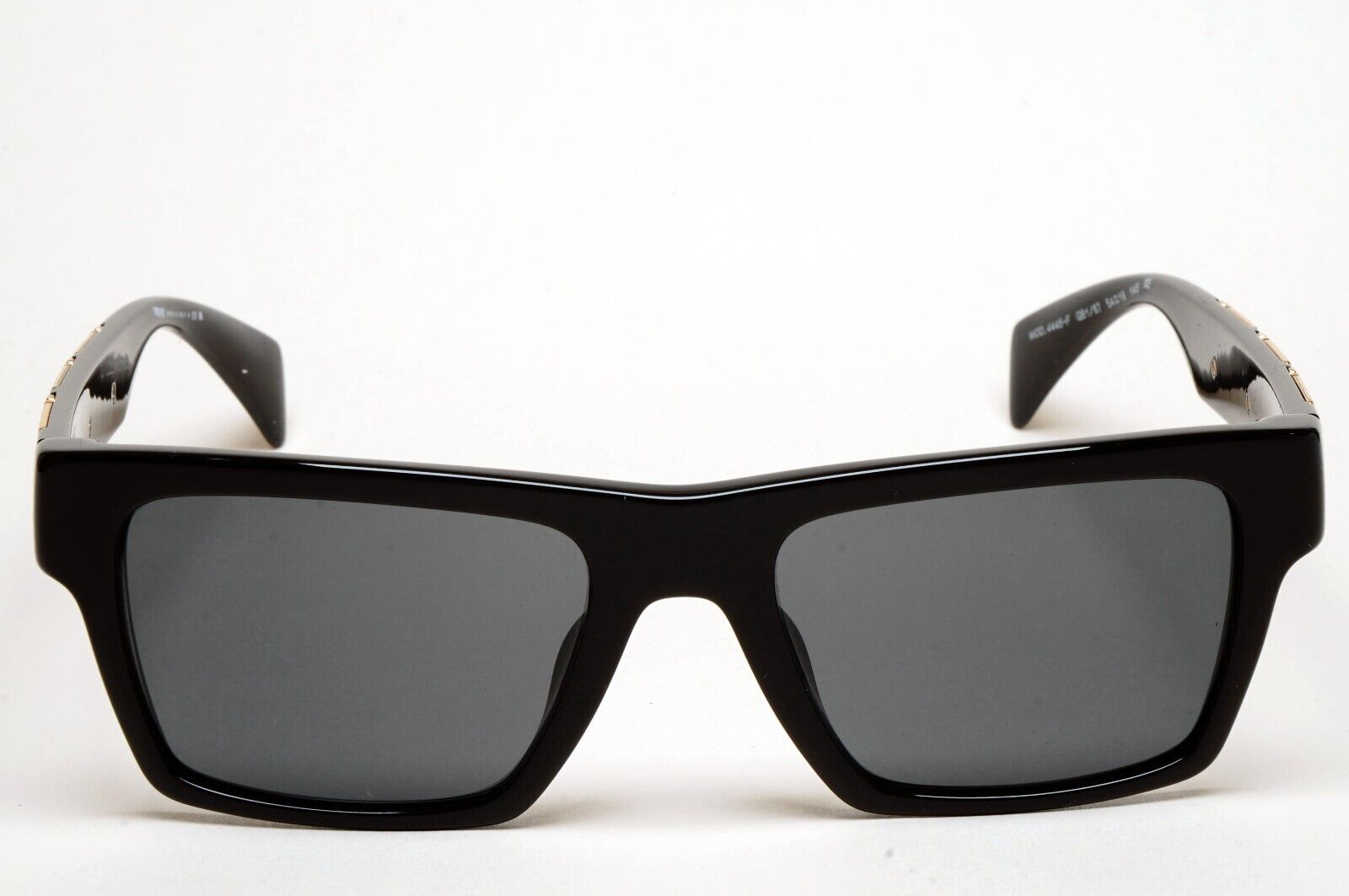 Versace Sunglasses Black Gold Meander Square Grey MOD VE 4445-F GB1/87 54mm