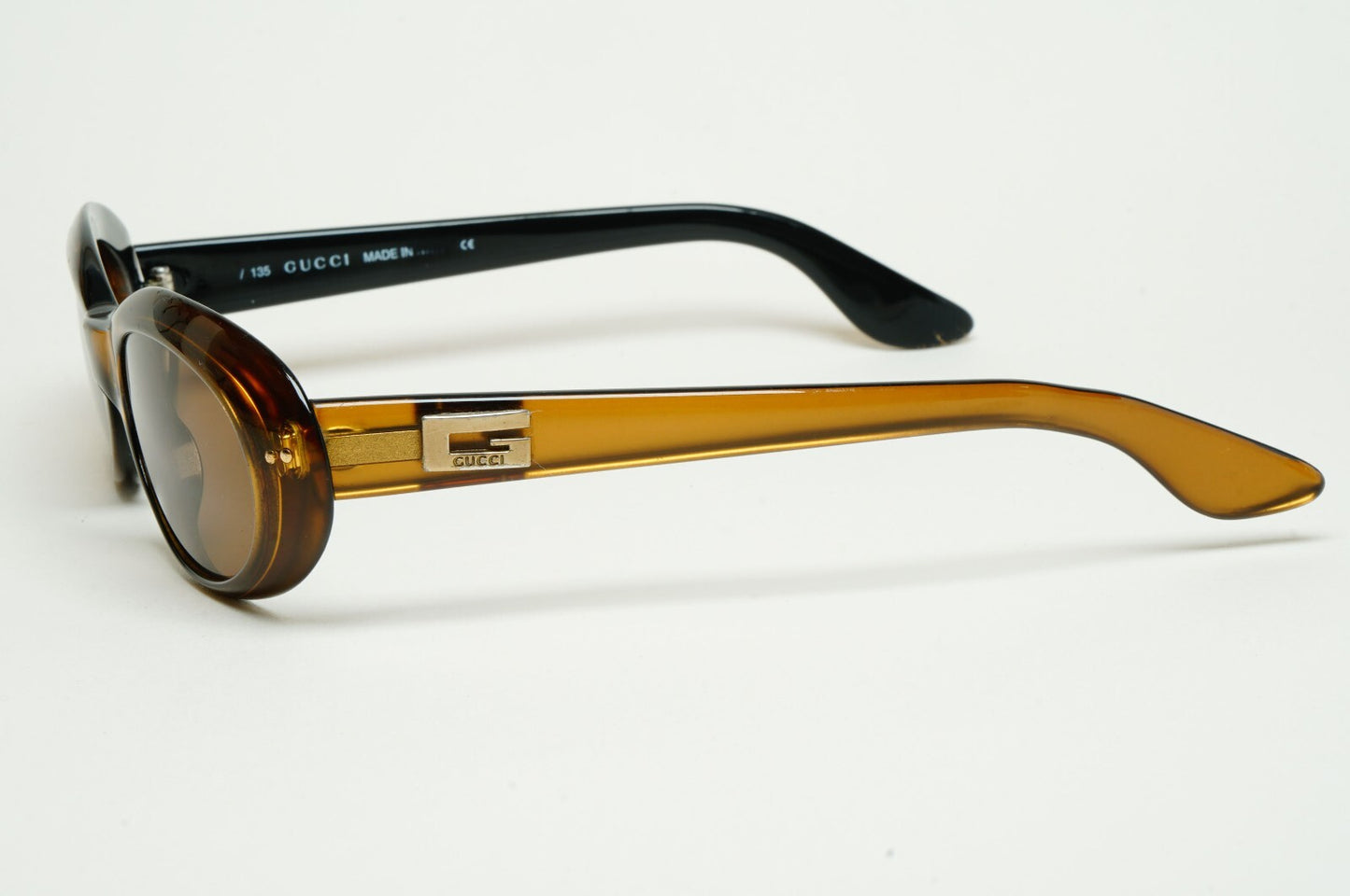 Gucci Sunglasses 1997 Vintage Brown Oval Honey GG 2413/N/S 4NR 100325