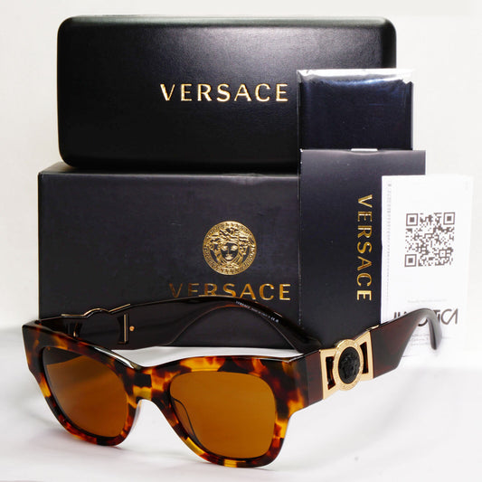 Versace Sunglasses Gold Brown Tortoiseshell Medusa Square MOD VE 4415-U 5119/63