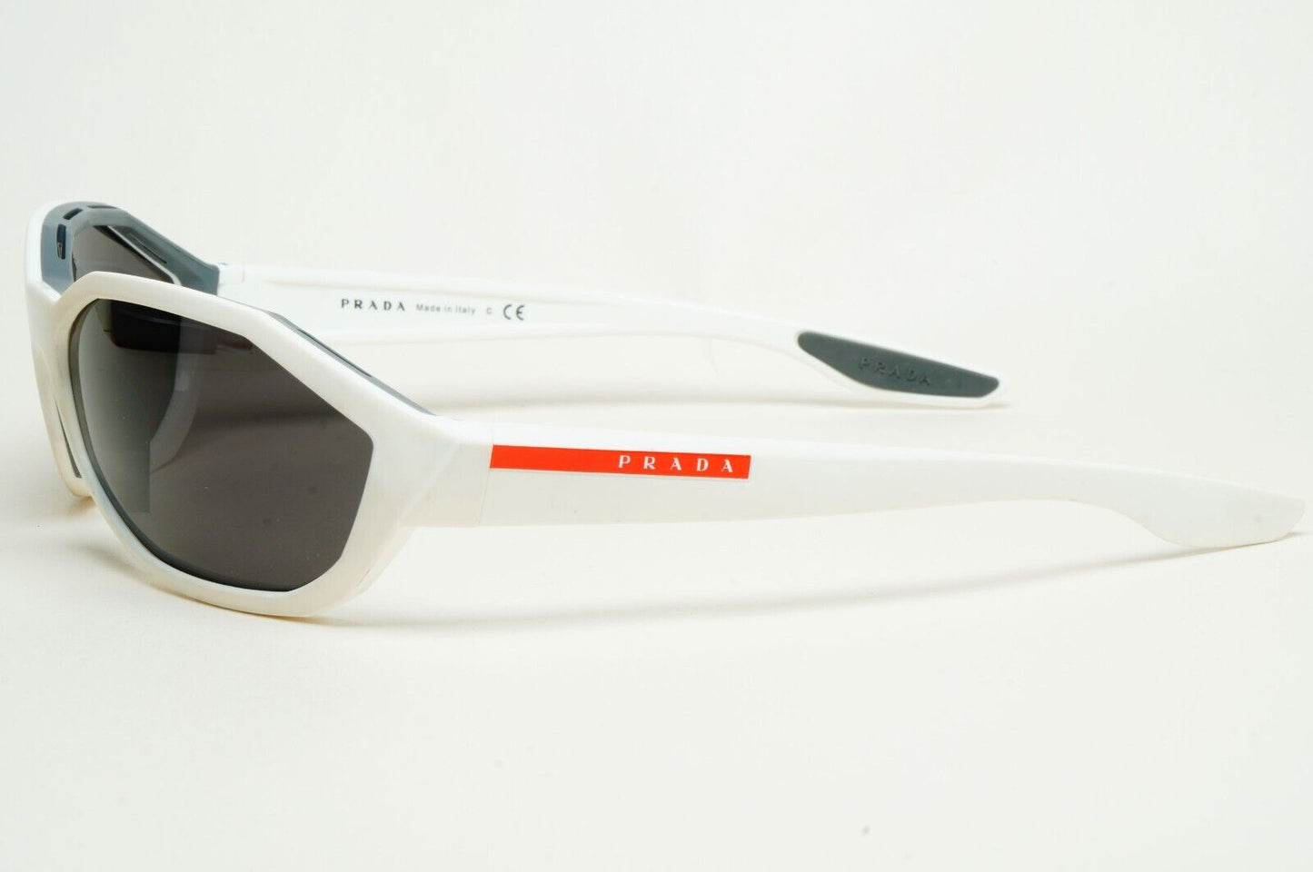 Prada Sunglasses White Black Wrap Angular PS04US SPS 04U AAI-9Q1 231124