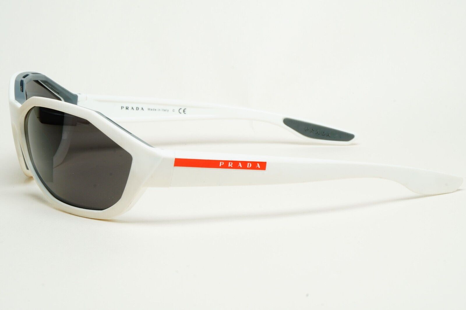 Prada Sunglasses White Black Wrap Angular PS04US SPS 04U AAI-9Q1 231124