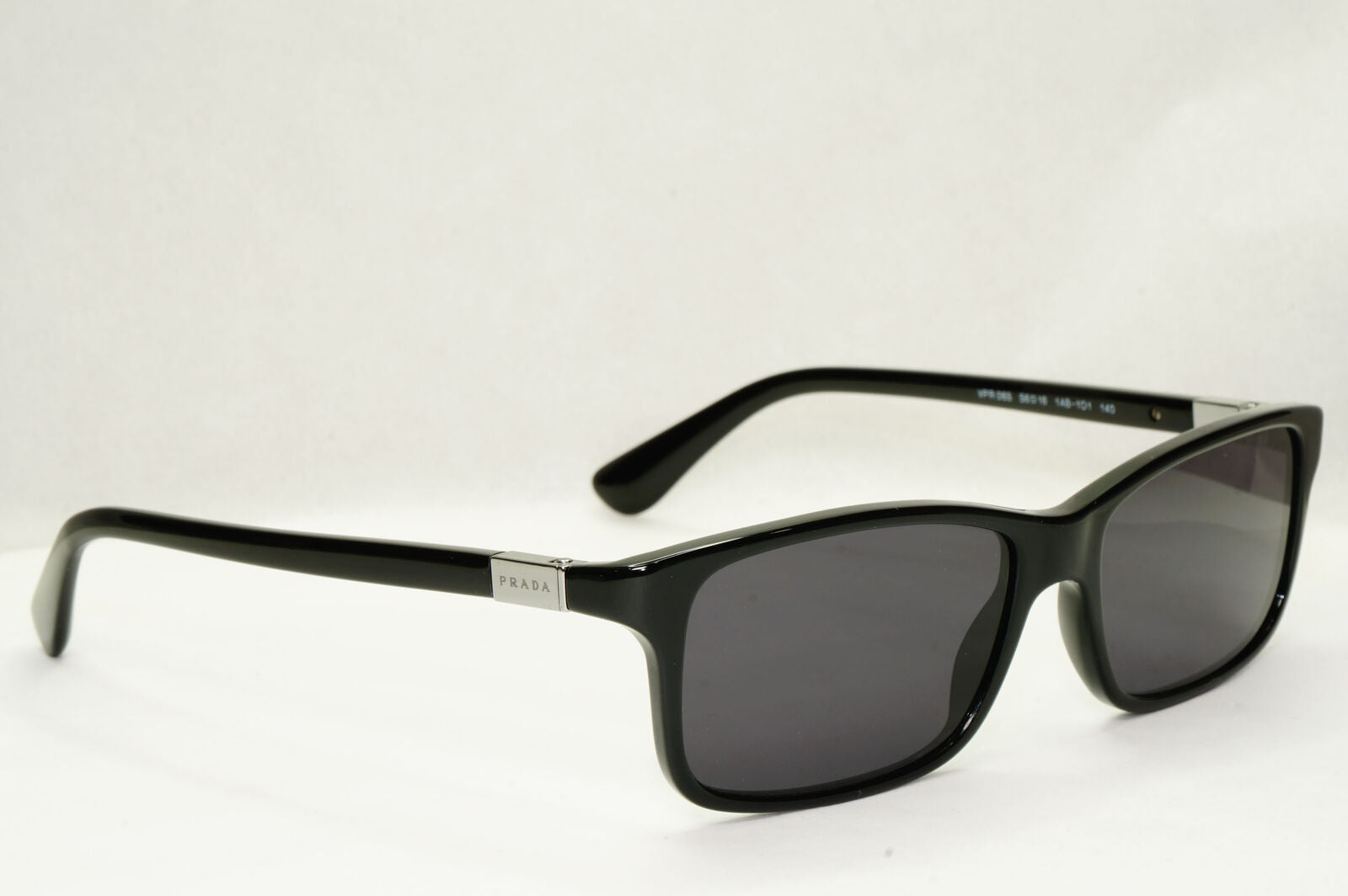 Prada Sunglasses Black Rectangle Square Fashion PR06SV VPR 06S 1AB-1O1 56mm