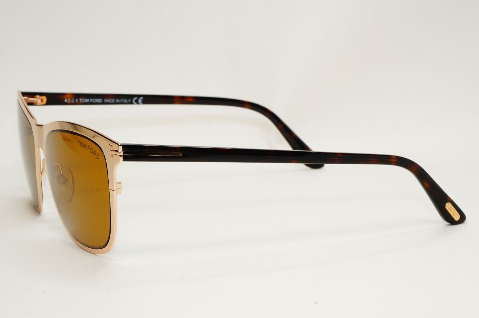 Tom Ford Sunglasses Alasdhair Gold Brown Metal Square FT0526 TF 526 28E 55mm