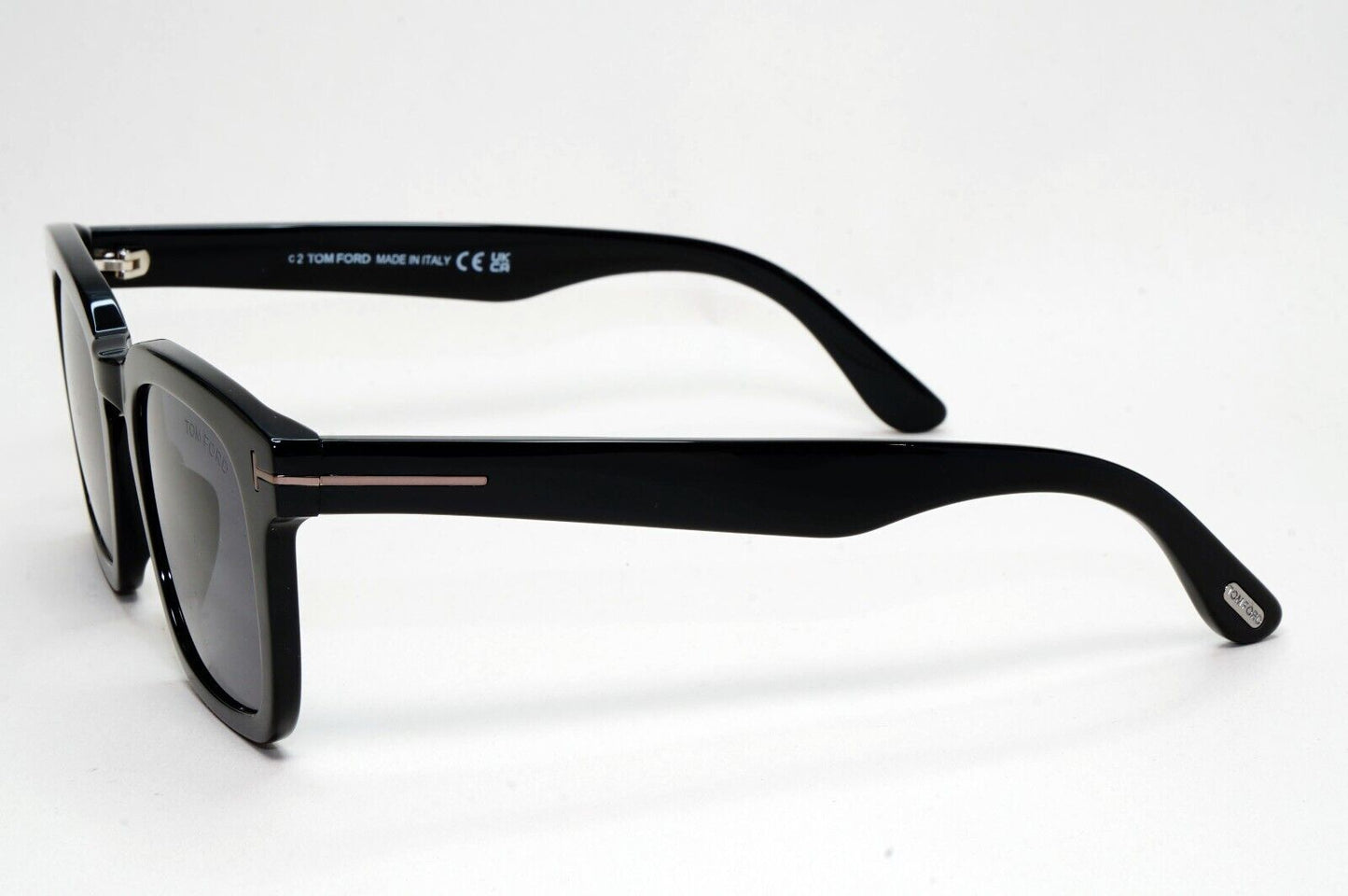 Tom Ford Sunglasses Dax Black Glossy Square Grey TF 751-N FT0751-N 01A 50mm