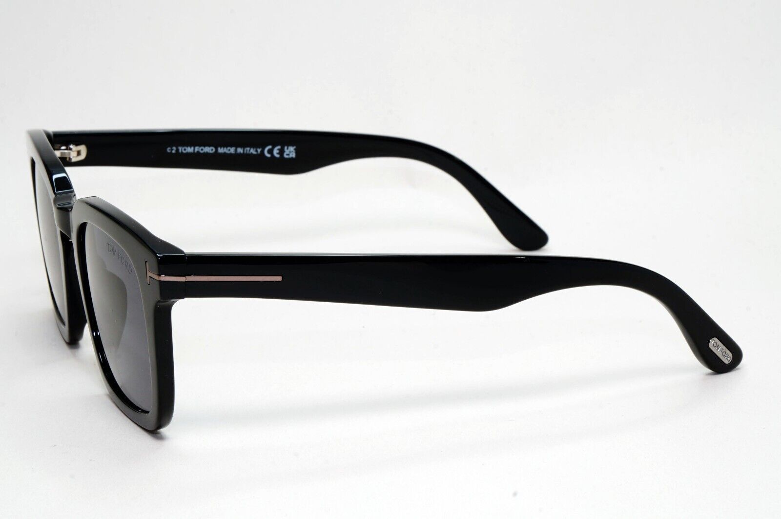 Tom Ford Sunglasses Dax Black Glossy Square Grey TF 751-N FT0751-N 01A 50mm