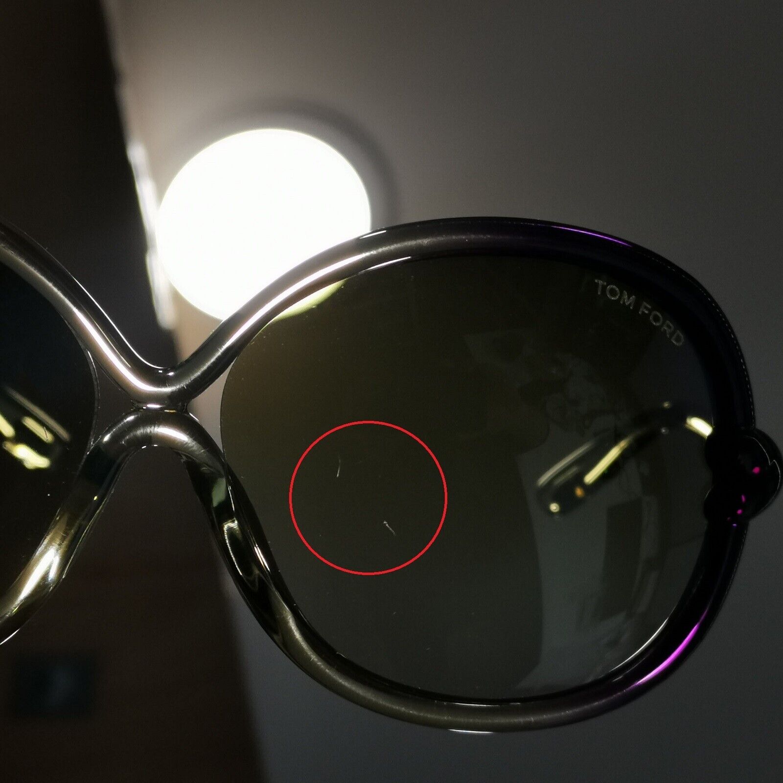 Tom Ford Oversized Sunglasses Knot Brown Gradient Purple TF 185 Sonja 95P 37809