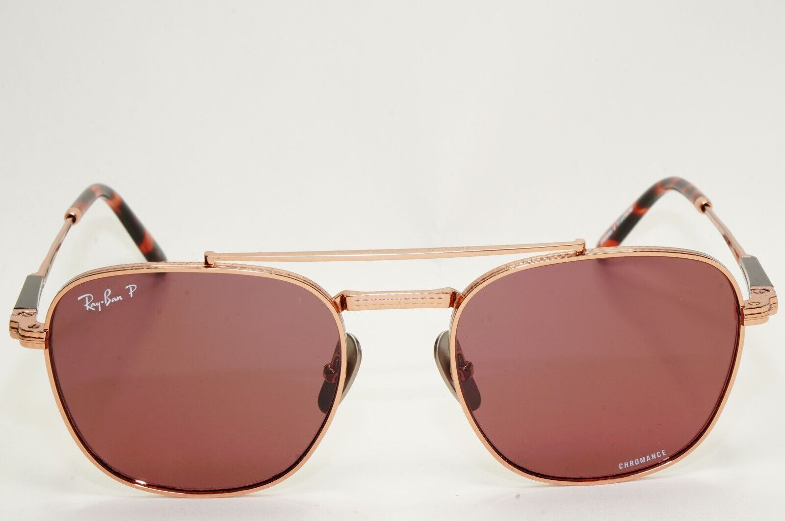 Ray-Ban Sunglasses Frank II Titanium Polarized Rose Gold RB 8258 3140/AF 54mm
