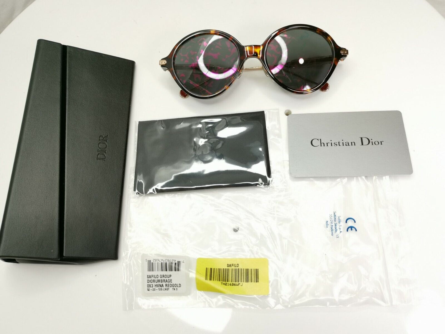 Authentic Dior Womens Sunglasses Round Umbrage Havana Brown Gold Mirror 0X3TN