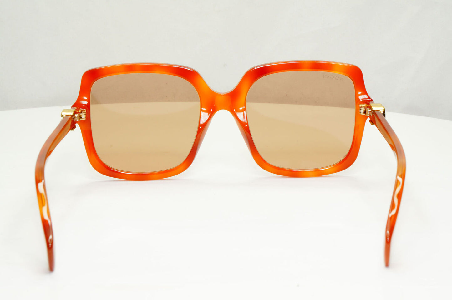 Gucci Oversized Square Sunglasses Brown Gold Large GG 1070S 002 251122