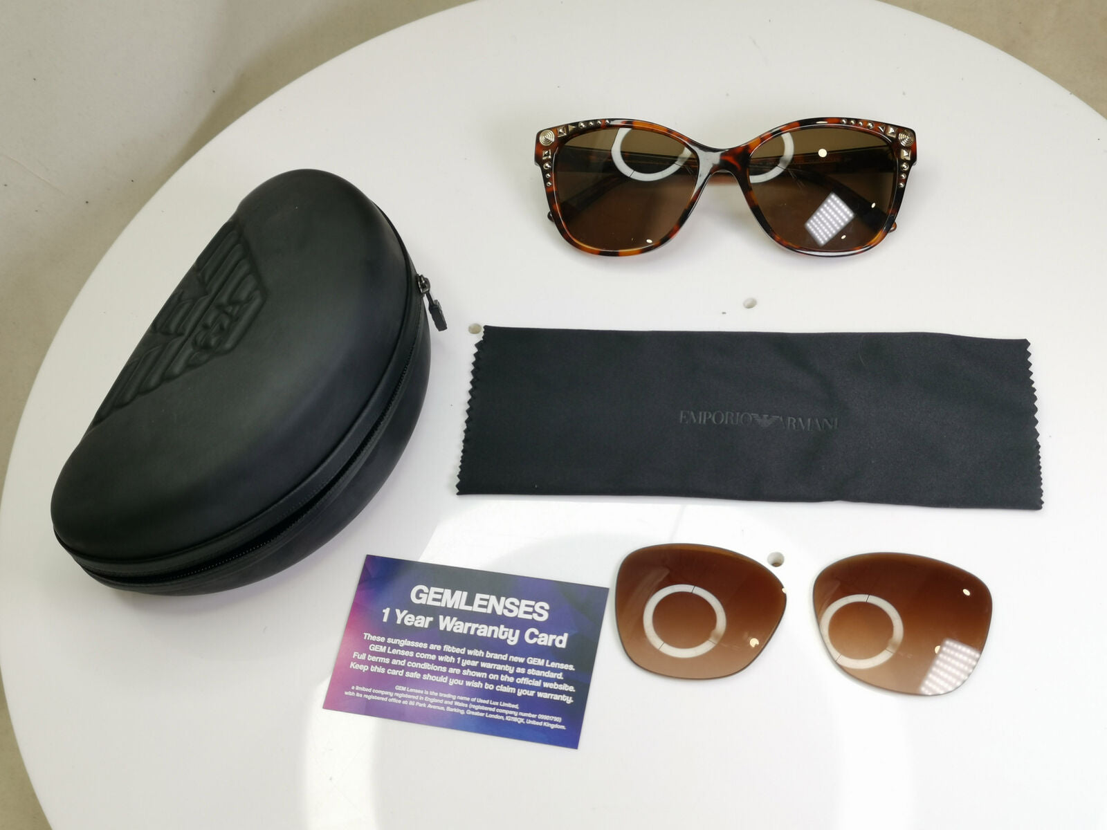 Authentic VERSACE Womens Sunglasses Brown Gold Square Studded 4270 5074/13 29143