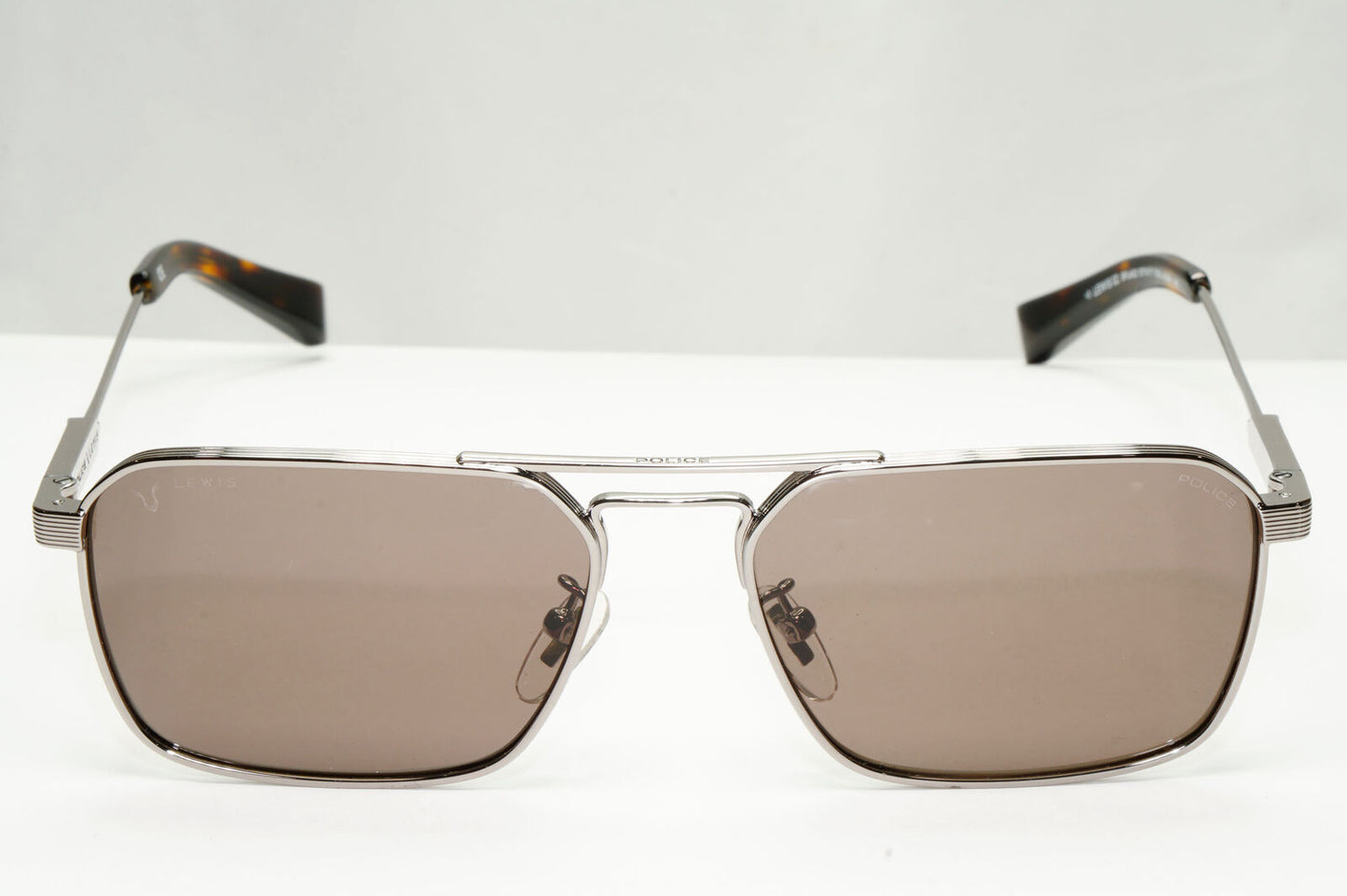 Police Lewis Hamilton F1 Sunglasses Ruthenium Gunmetal Brown SPL A23 COL 0509