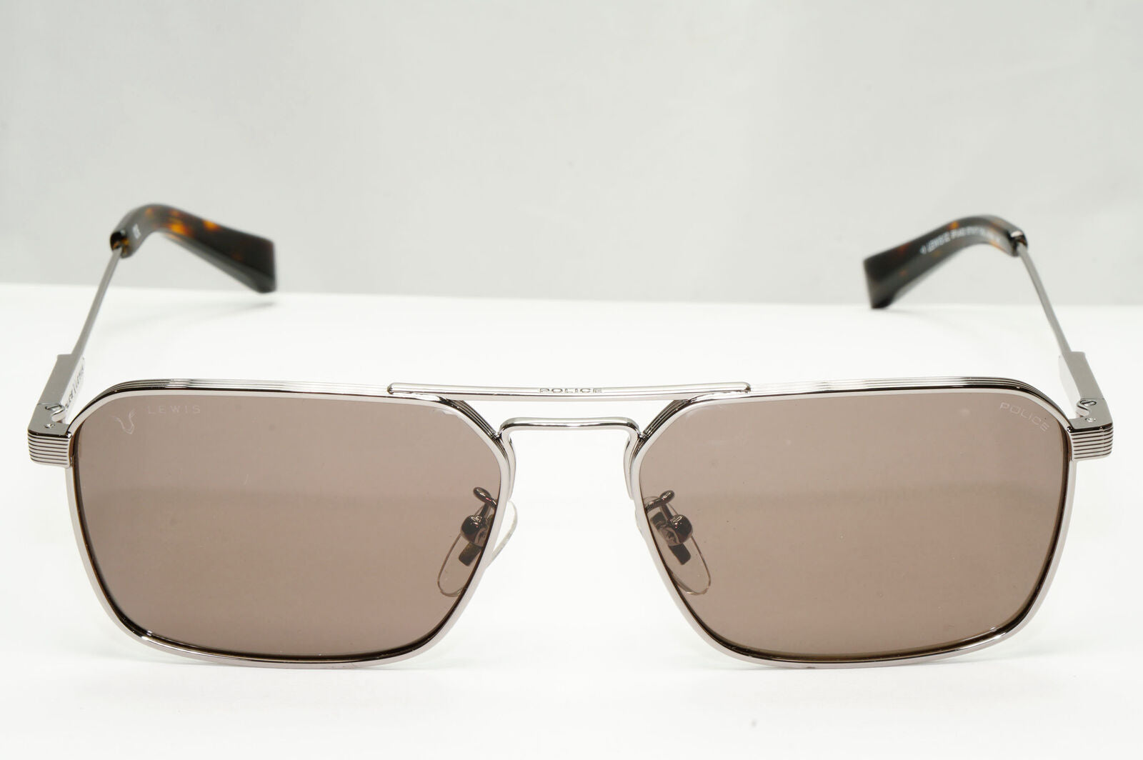 Police Lewis Hamilton F1 Sunglasses Ruthenium Gunmetal Brown SPL A23 COL 0509
