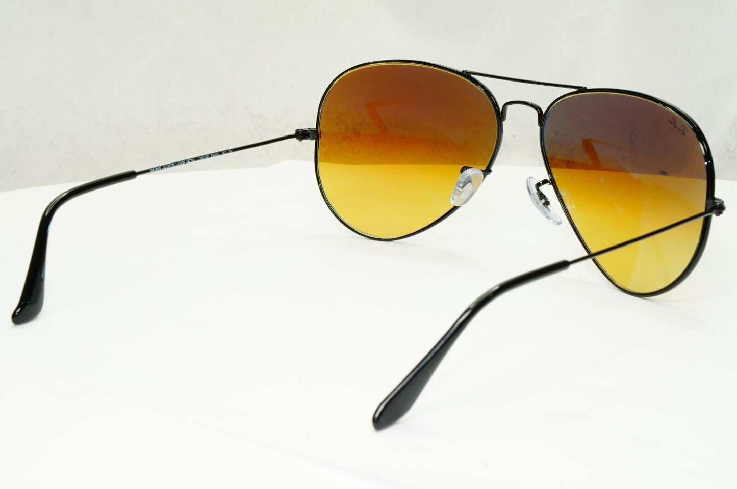 Ray-Ban Sunglasses Aviator Blue Mirror Brown Gradient Black Flash RB 3025  62mm