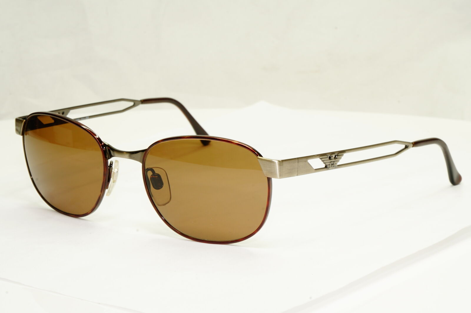 Emporio Armani 1997 Vintage Metal Sunglasses Mens Womens Silver Eagle 051 973