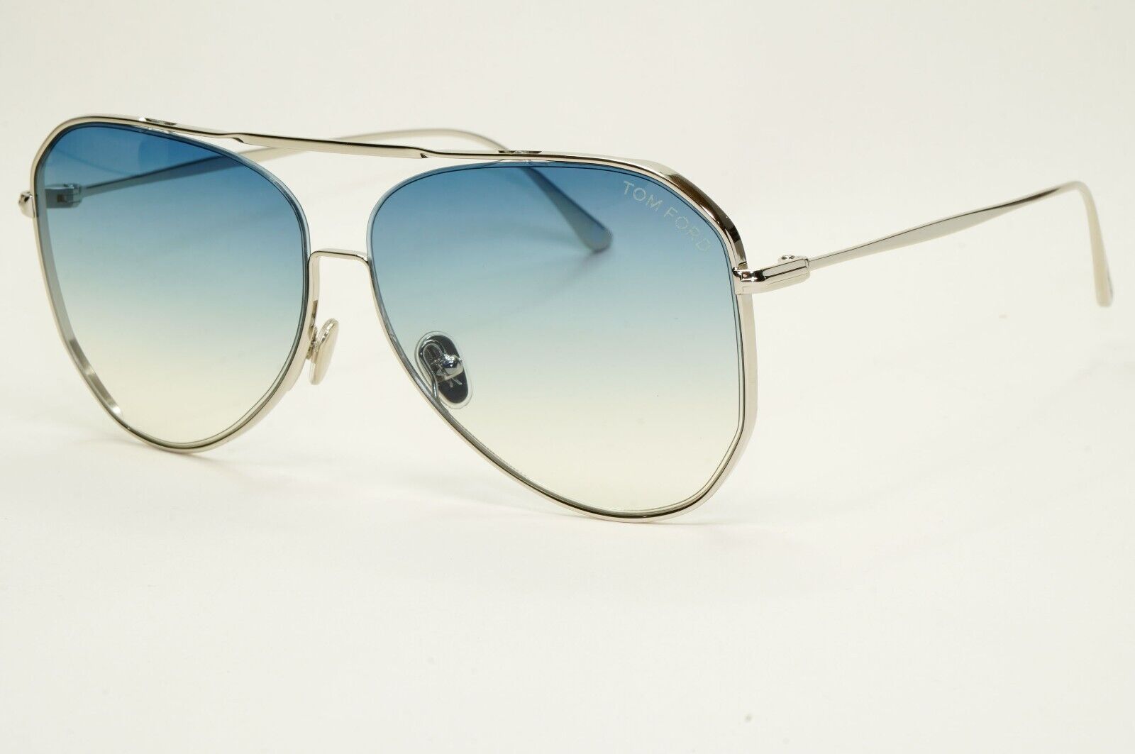 Tom Ford Sunglasses Charles-02 Silver Blue Gradient Square FT0853 TF 853 16W