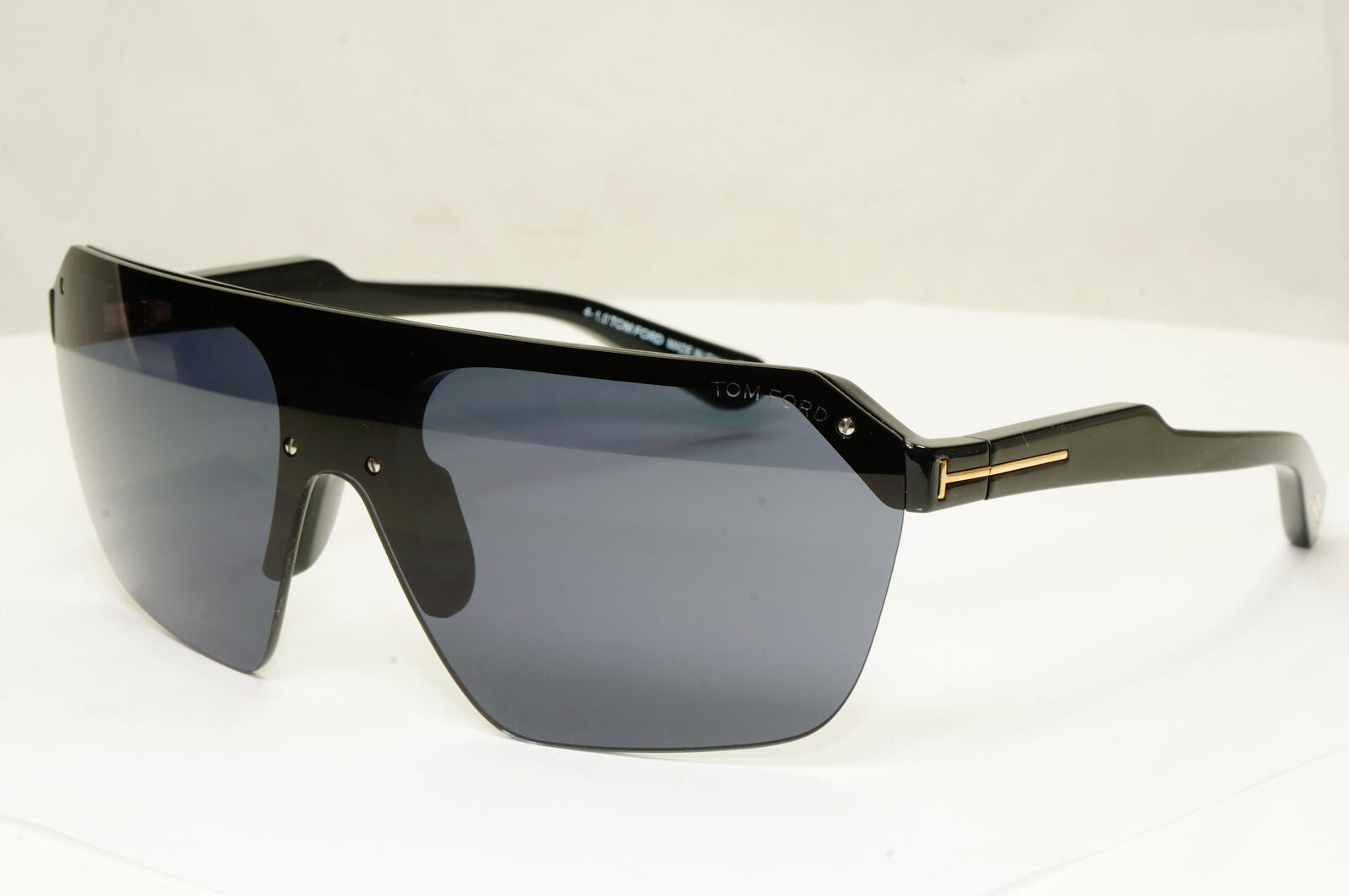 Authentic Tom Ford Mens Shield Visor Glossy Black Sunglasses Razor TF 797 01A