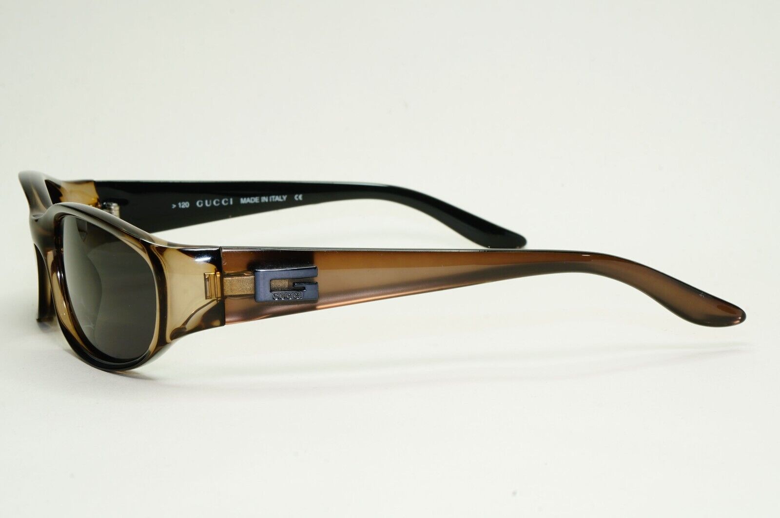 Gucci Sunglasses 1998 Vintage Olive Brown Rectangle GG 2456/S E8K 55mm 050824