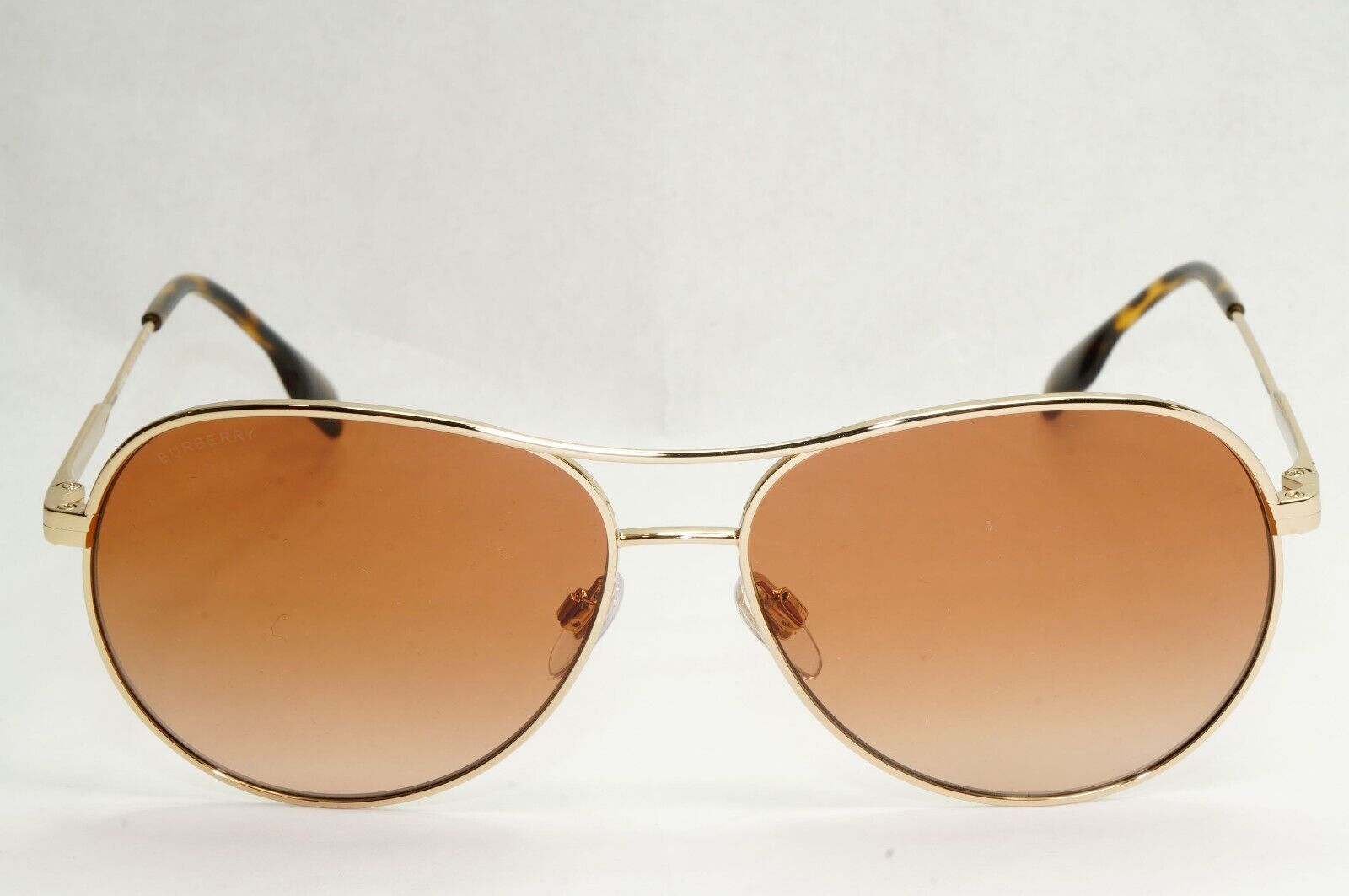 Burberry Sunglasses Gold Pilot Tara Metal Brown Gradient BE 3122 1109/13 59mm