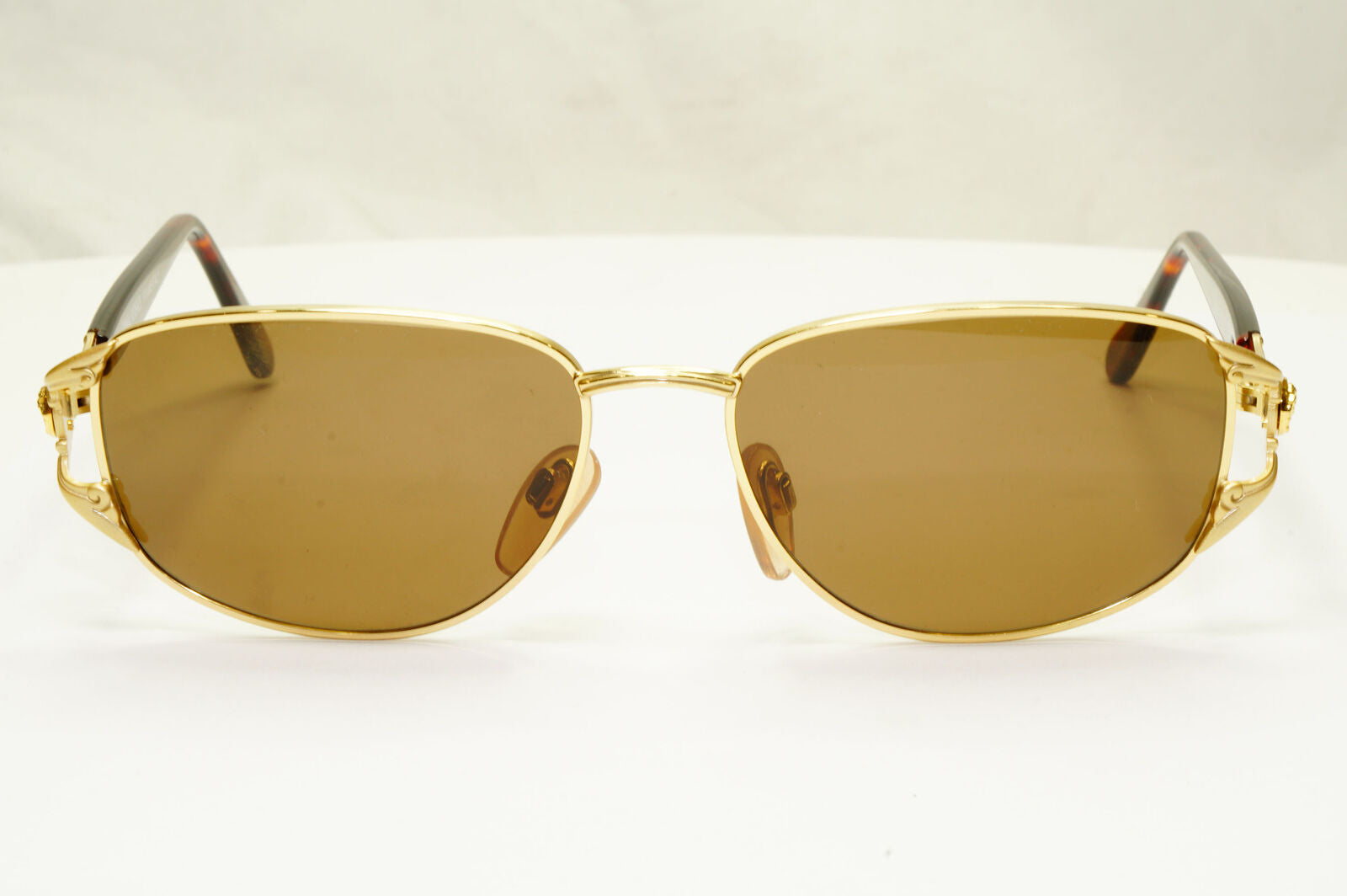 Gianni Versace 1995 Vintage Gold Medusa Brown Retro Sunglasses MOD G41 COL 03L B