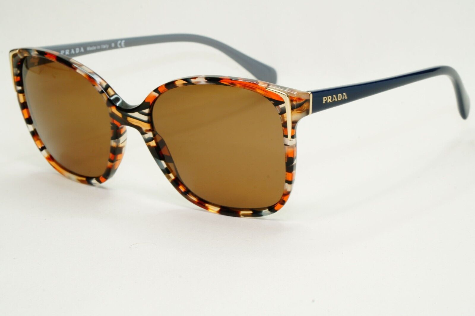 Prada Sunglasses 2017 Square Brown Blue Marble PR01OS SPR 01O CO5-6S1 280924