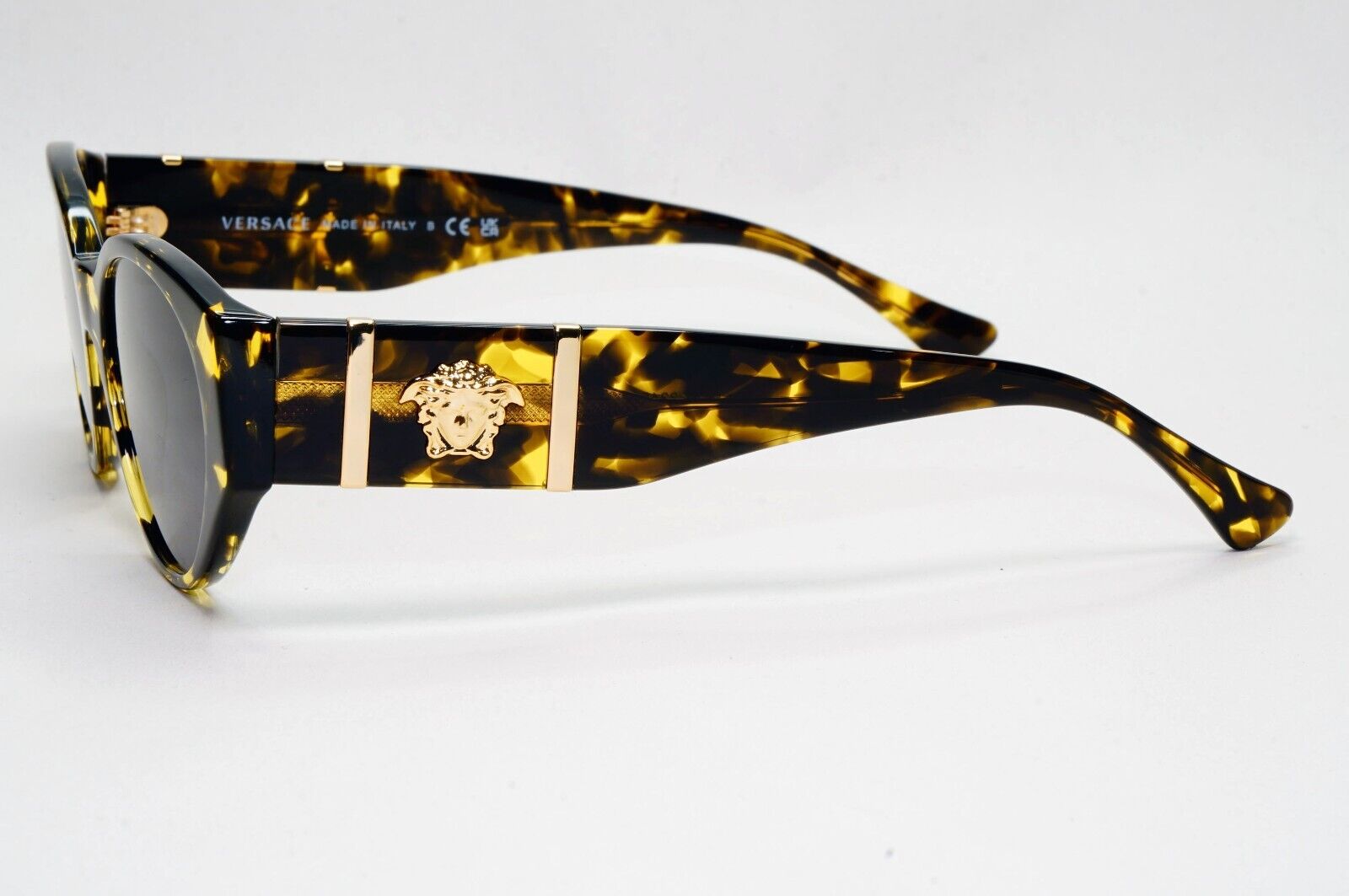 Versace Sunglasses Brown Black Gold Havana Marble Medusa MOD VE 3345 5428 52mm