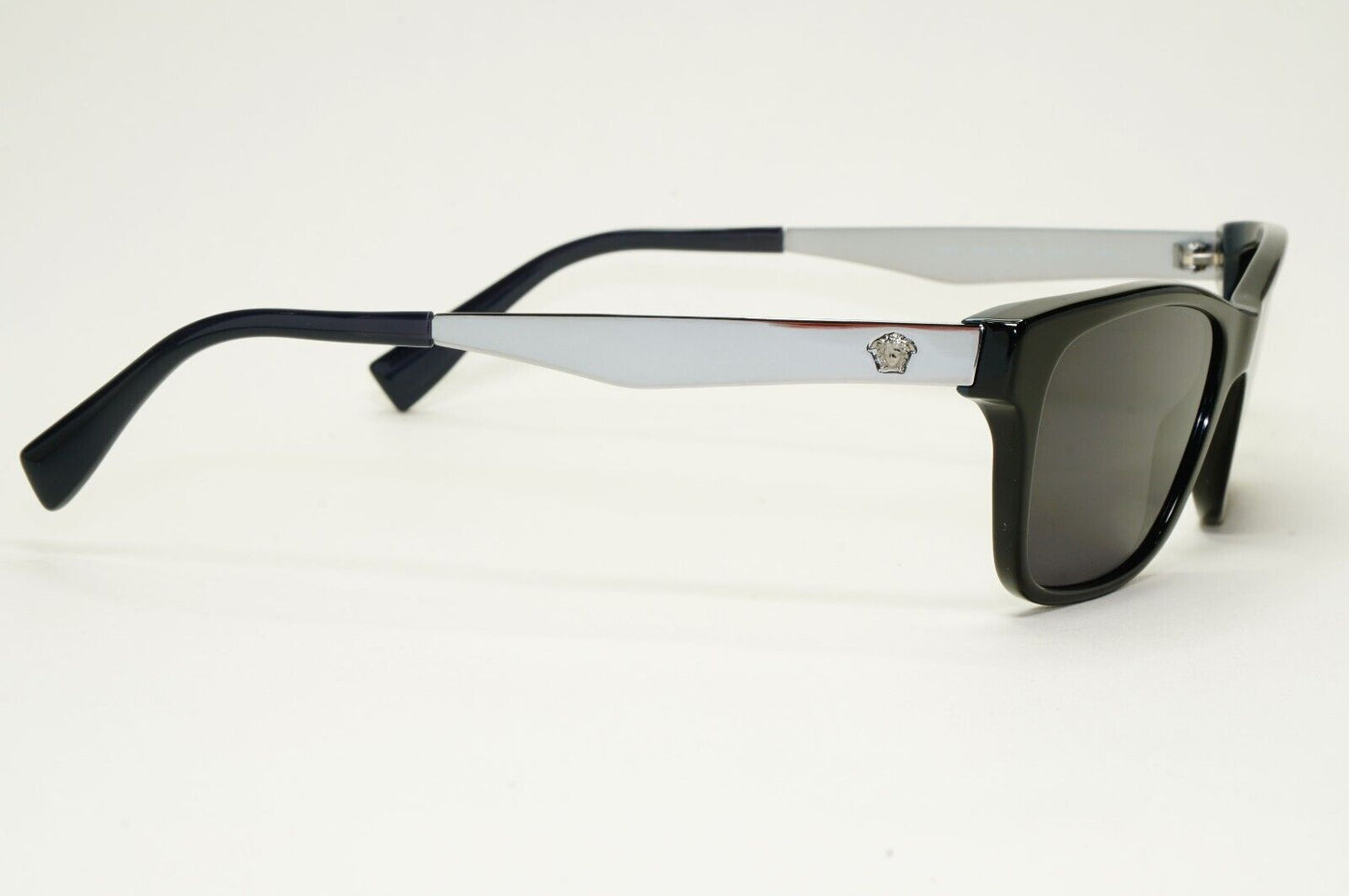 Versace Sunglasses Black Silver Blue Square Rectangle MOD VE 3245 5238 55mm