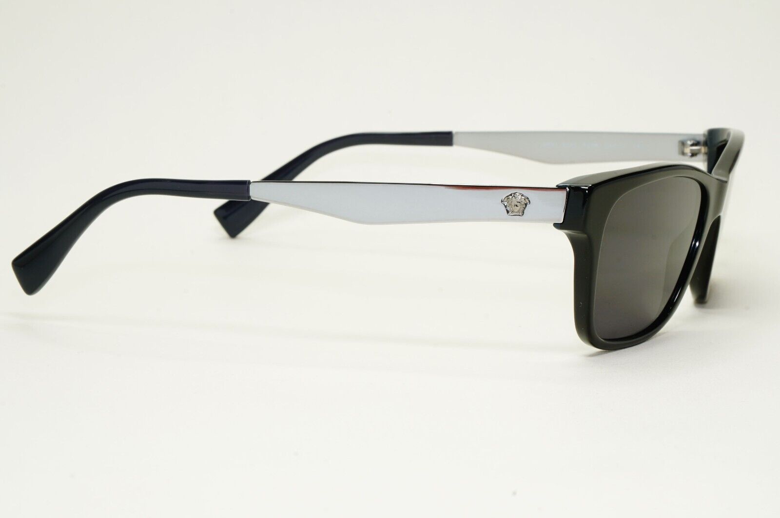 Versace Sunglasses Black Silver Blue Square Rectangle MOD VE 3245 5238 55mm