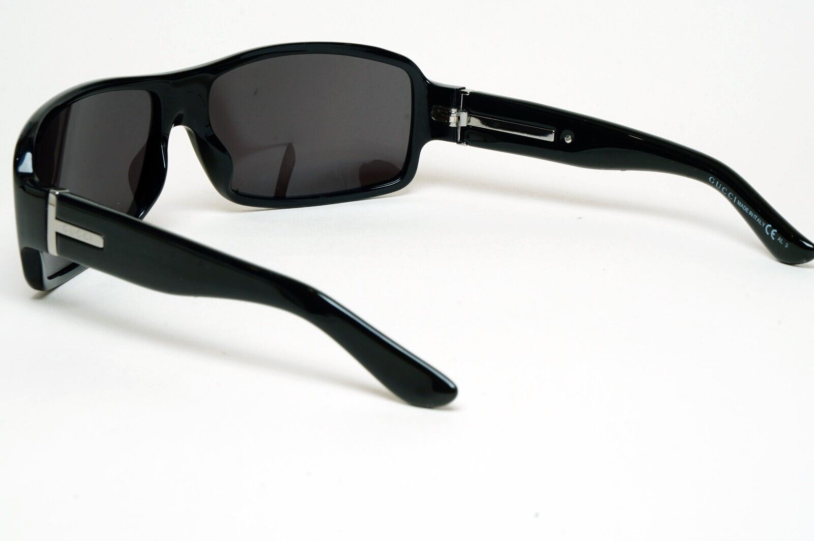 Gucci Sunglasses 1999 Vintage Black Rectangle Wrap GG 1619/S 807Y2 290125