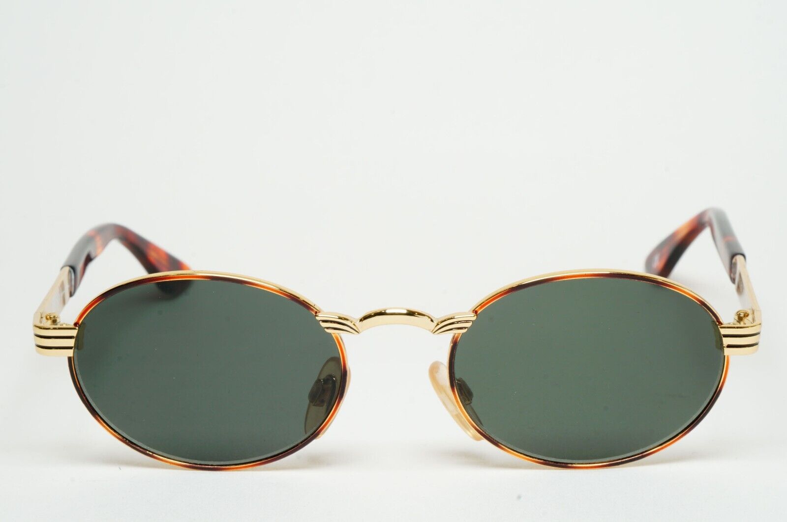 Versus Sunglasses 1996 by Gianni Versace Vintage Gold Oval MOD F07 COL 36M