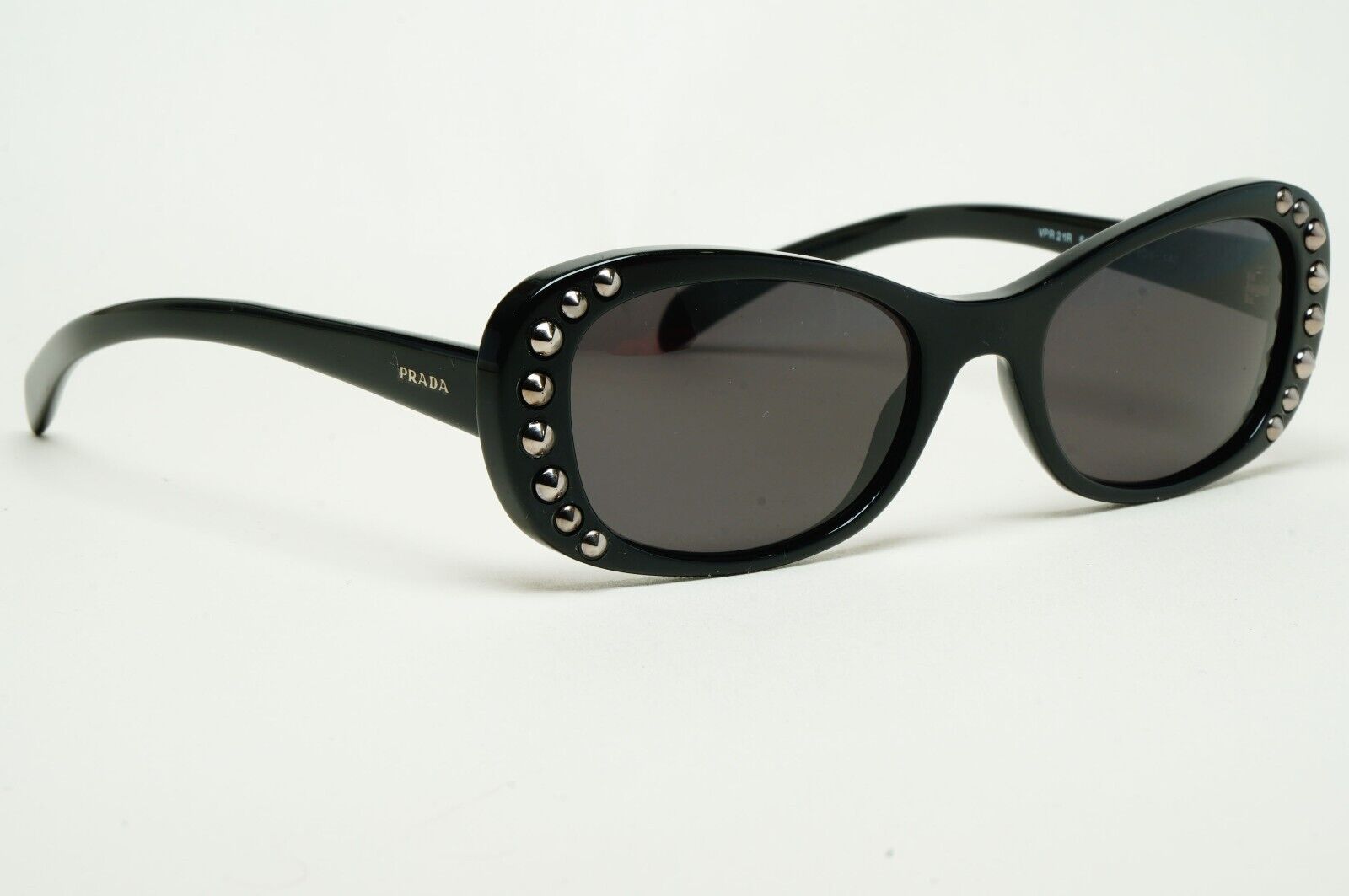 Prada Sunglasses 2014 Studded Black Glossy PR21RV VPR 21R 1AB-1O1 51mm 231124