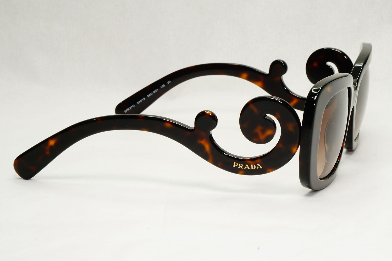 Prada Sunglasses Baroque Swirl Square Brown PR27OS SPR 27O 2AU-6S1 200124