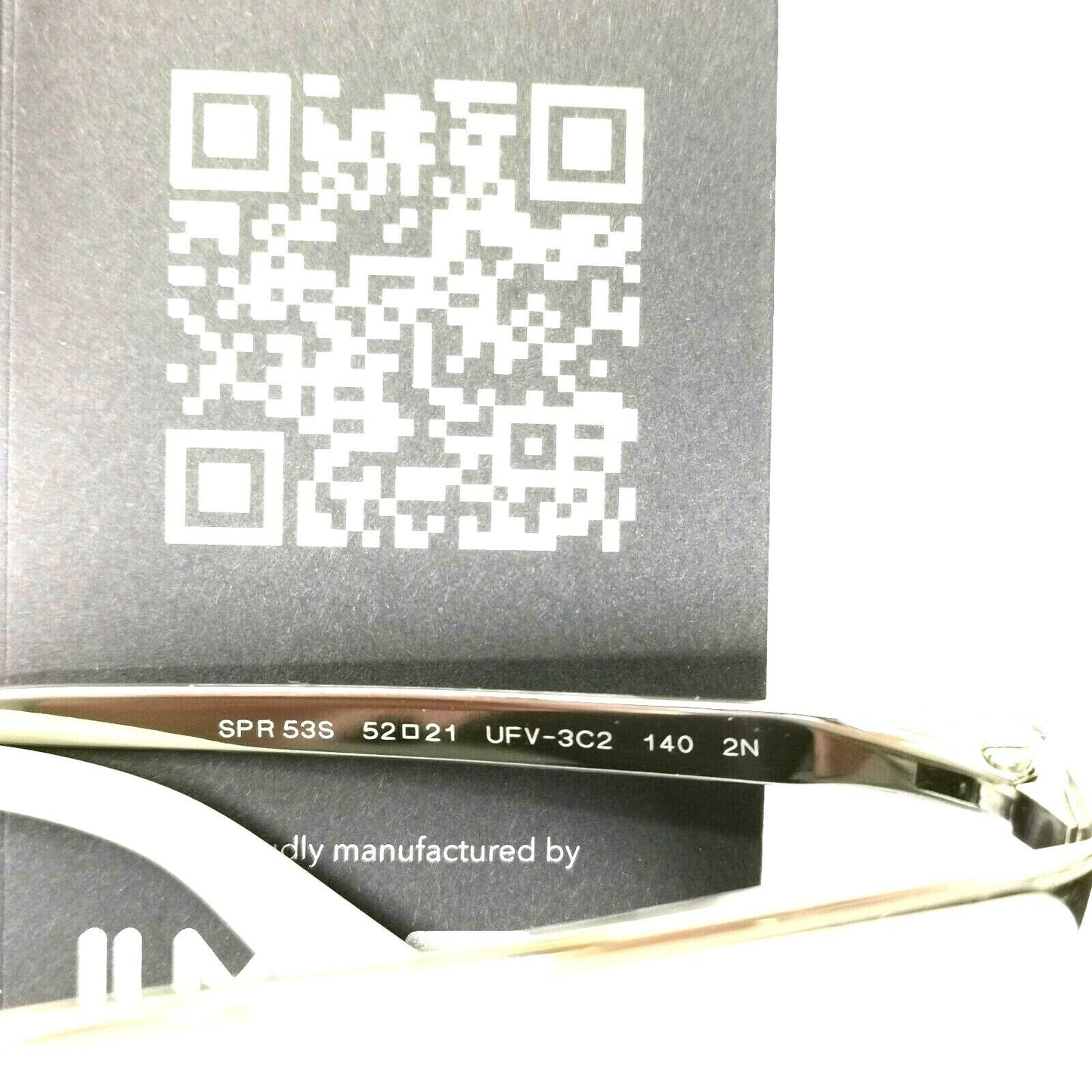 Authentic Prada Womens Sunglasses SS17 Cinema Grey Silver Square SPR 53S UFV-3C2
