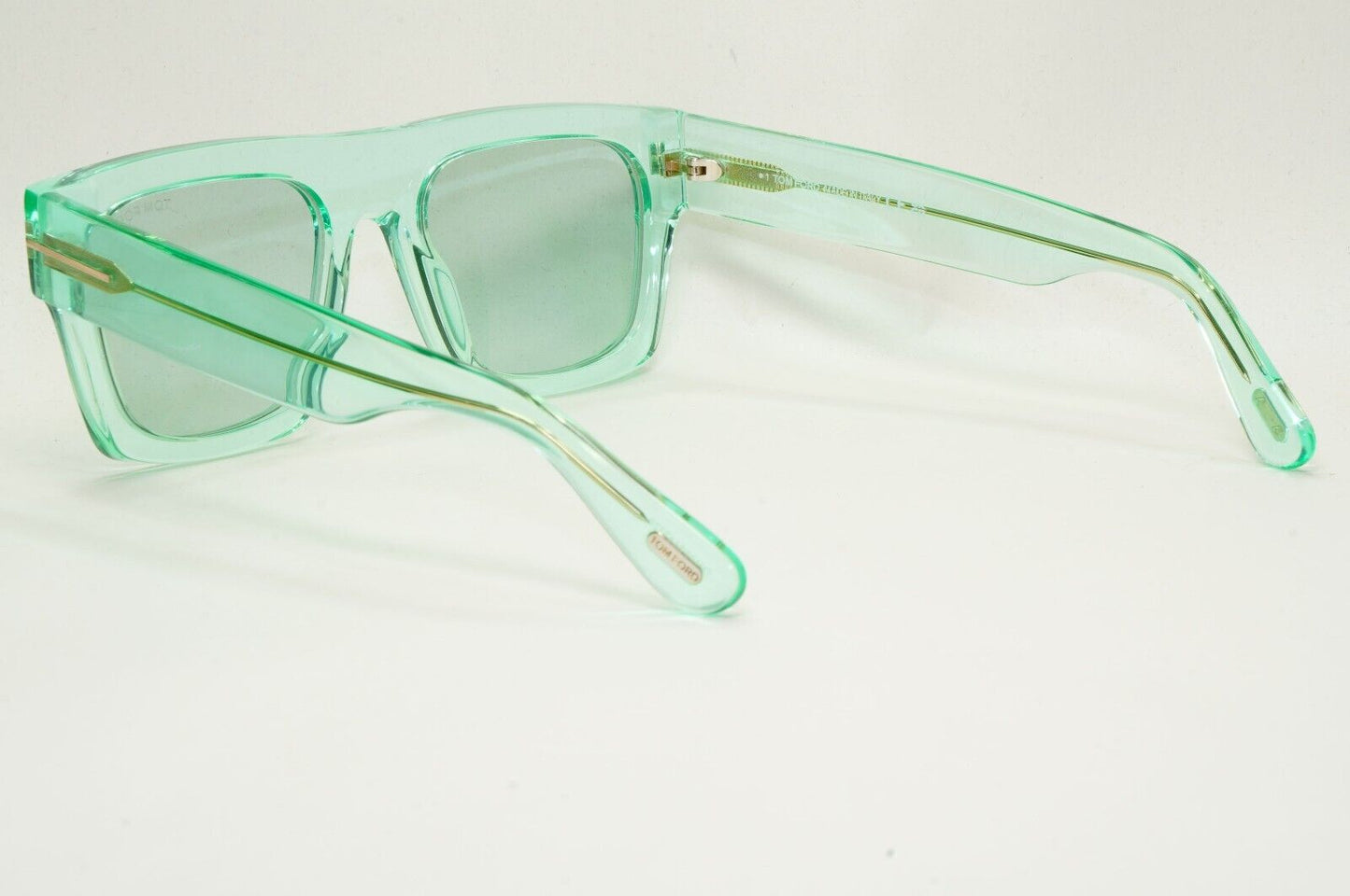 Tom Ford Sunglasses Fausto Transparent Green Blue Square FT0711 TF 711 84V 53mm