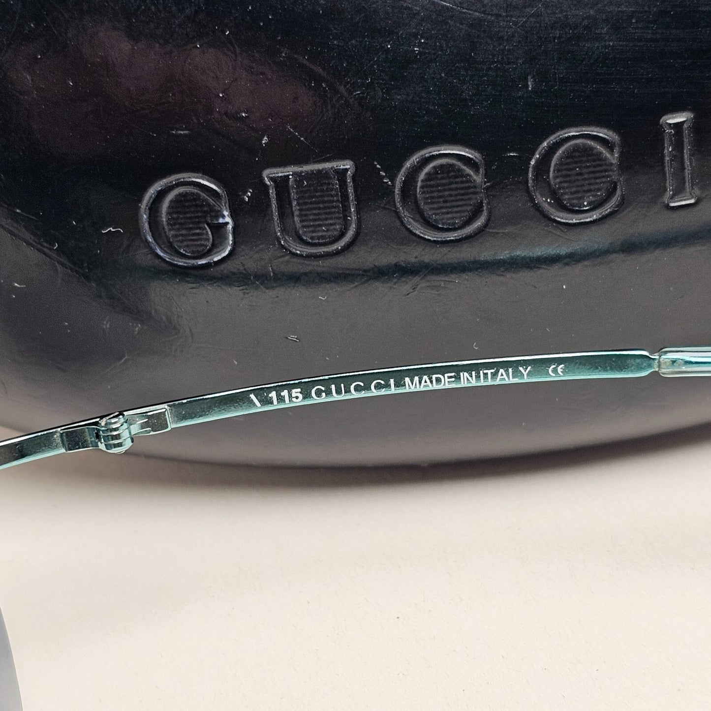 Gucci Sunglasses 2003 Vintage Wrap Teal Blue Rimless GG 2653/S 000BD 070325