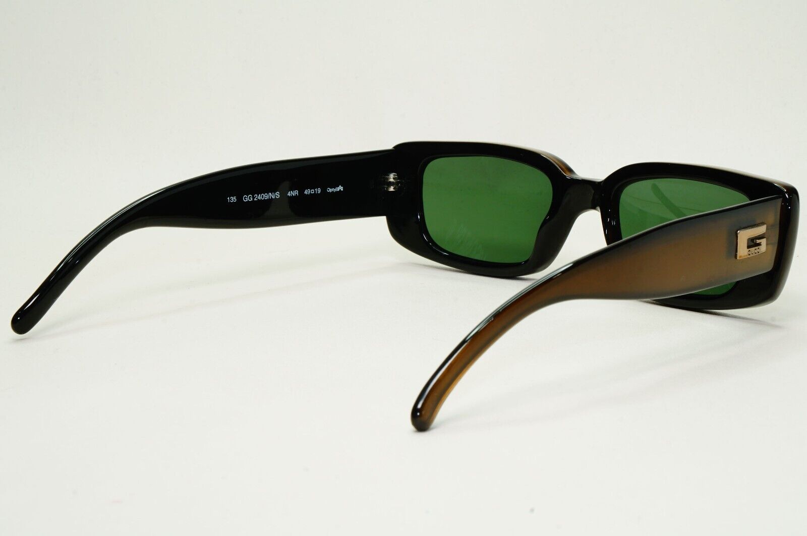 Gucci Sunglasses 1996 Vintage Brown Green Square GG 2409/N/S 4NR 49mm 230924