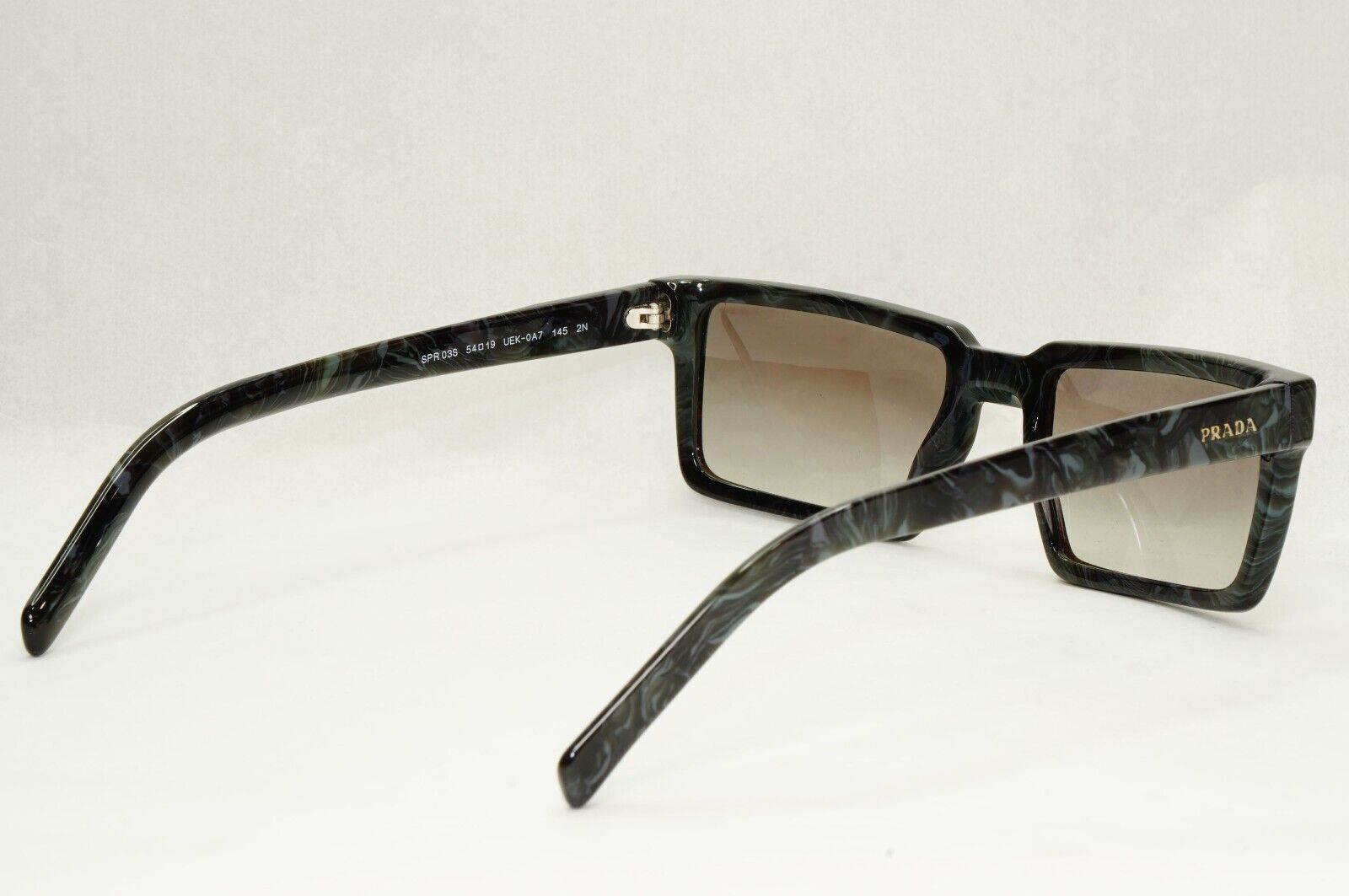 Prada Sunglasses Technique Grey Marble Gradient Square PR03SS SPR 03S UEK-0A7
