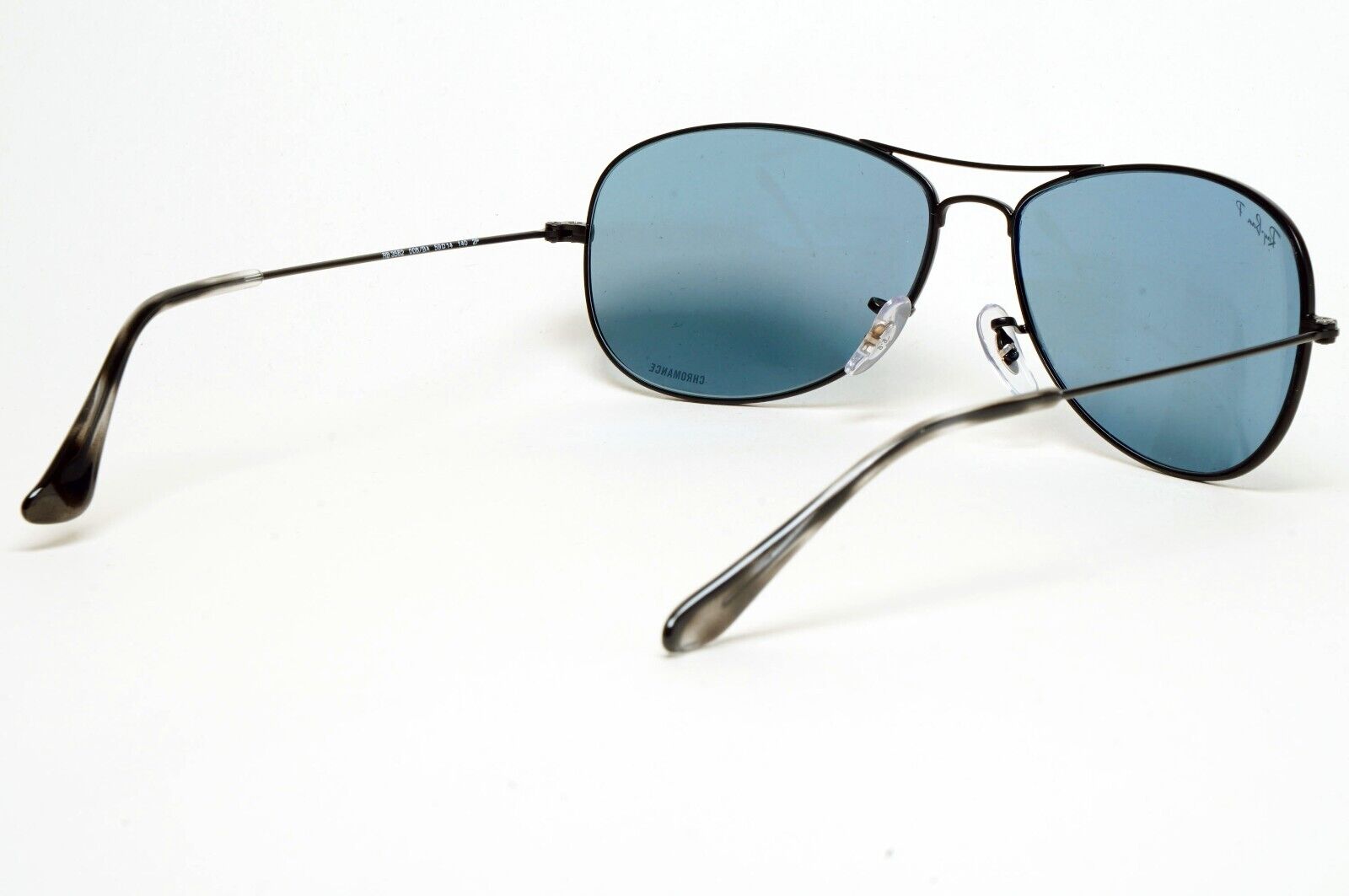 Ray-Ban Sunglasses Polarized Chromance Black Blue Pilot RB 3562 006/BA 59mm