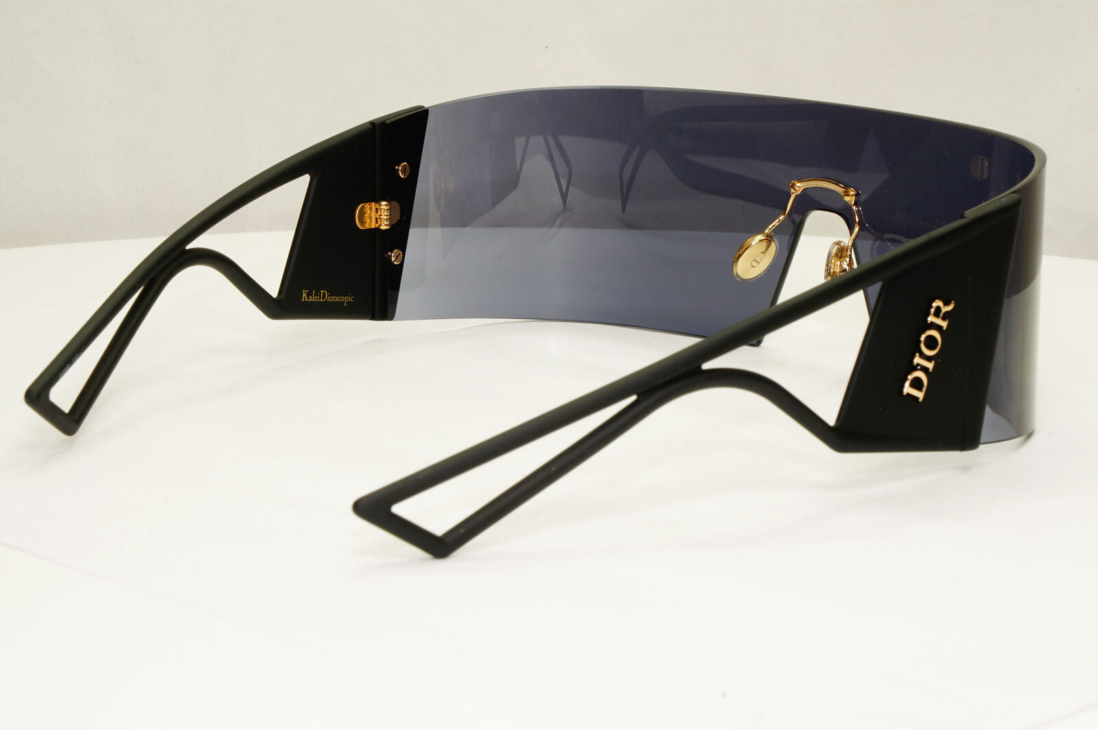 Dior Kaleidiorscopic Sunglasses Shield Visor Mask Black Grey Gold 003IR