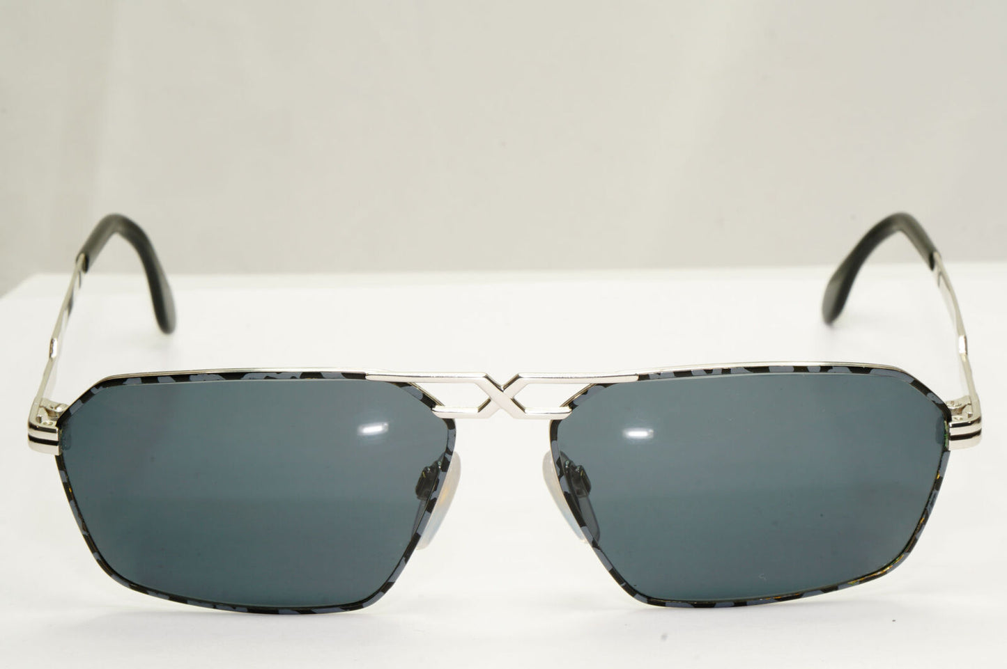 Cazal 1990s Vintage Sunglasses Silver Grey Rectangle Retro MOD 744 251122