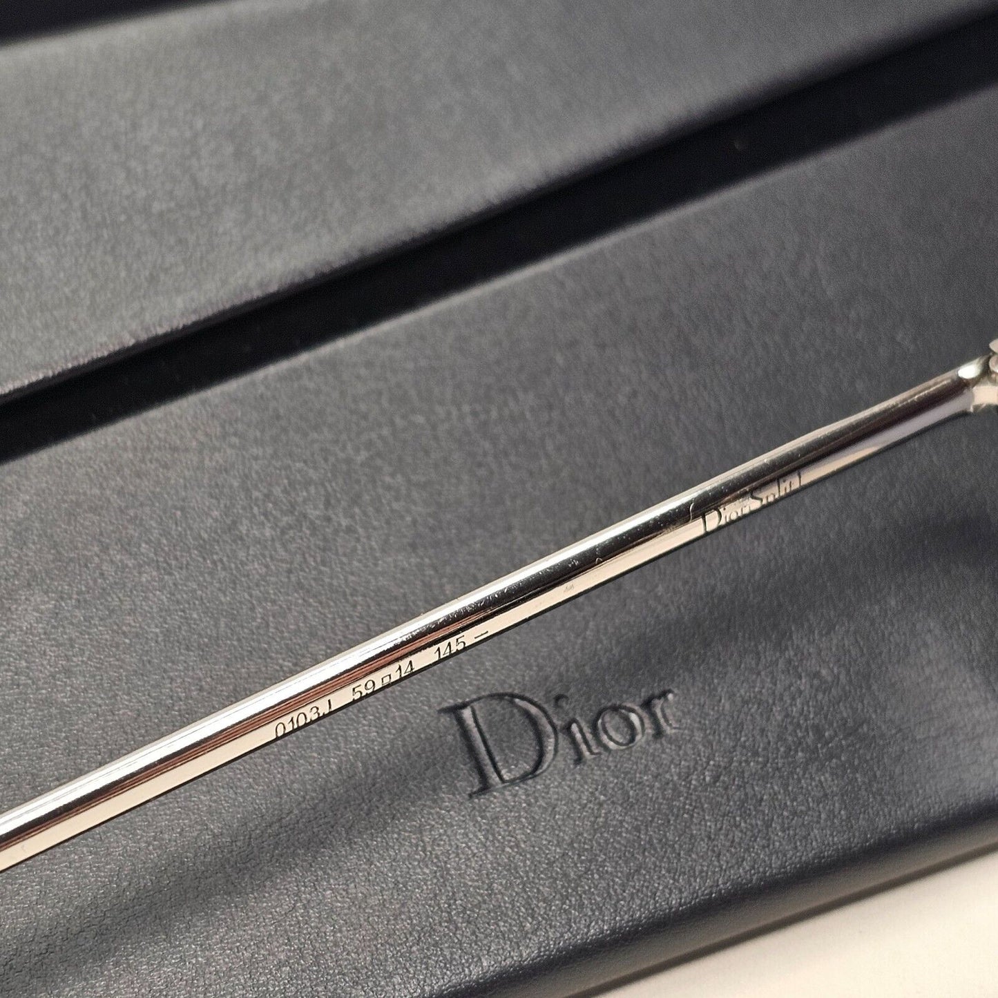 Dior Sunglasses Blue Silver Palladium Metal Pilot Unisex Split 1 0103J 311024