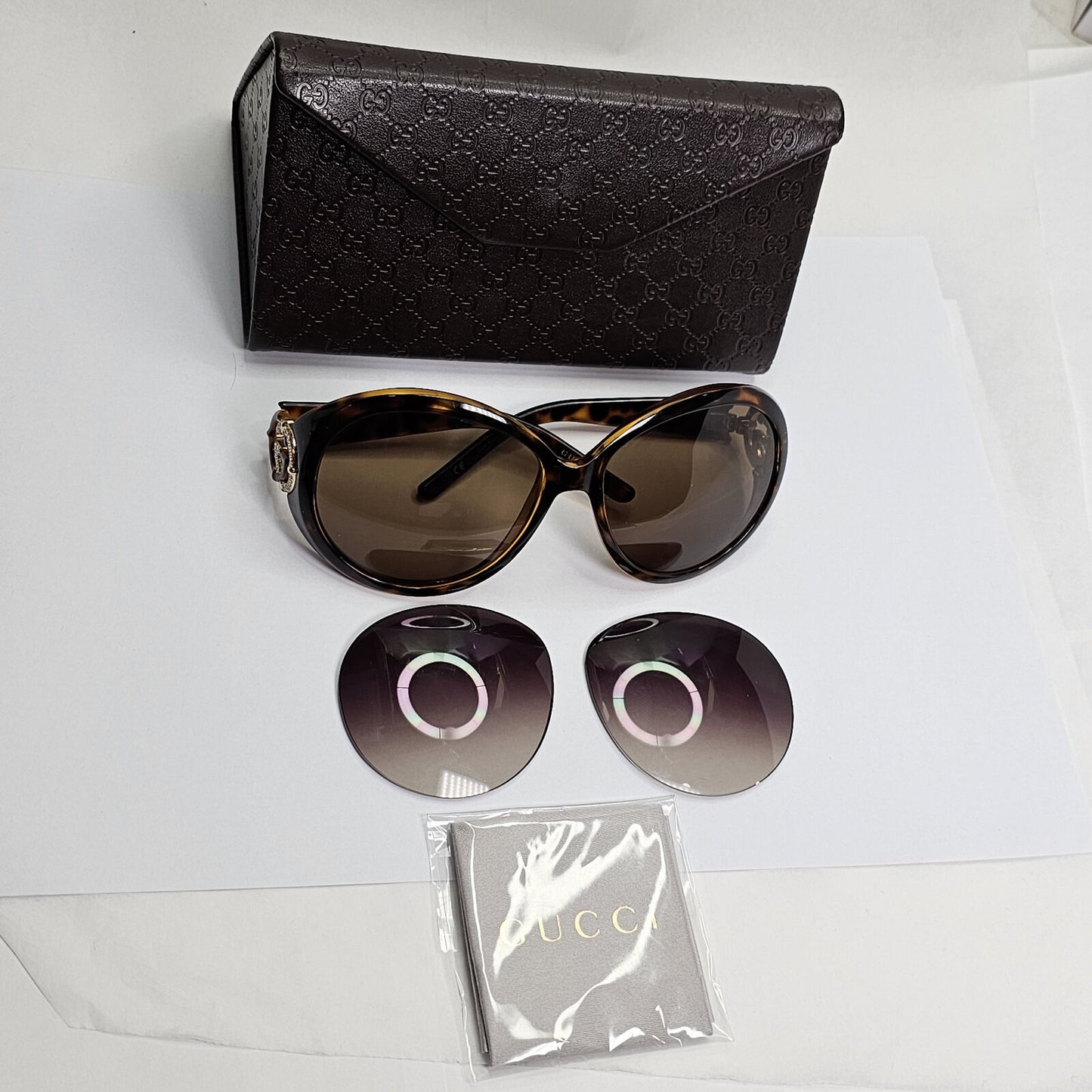 Gucci Sunglasses 2009 Vintage Brown Tortoise Gold Large GG 3069/S V08CC 180224