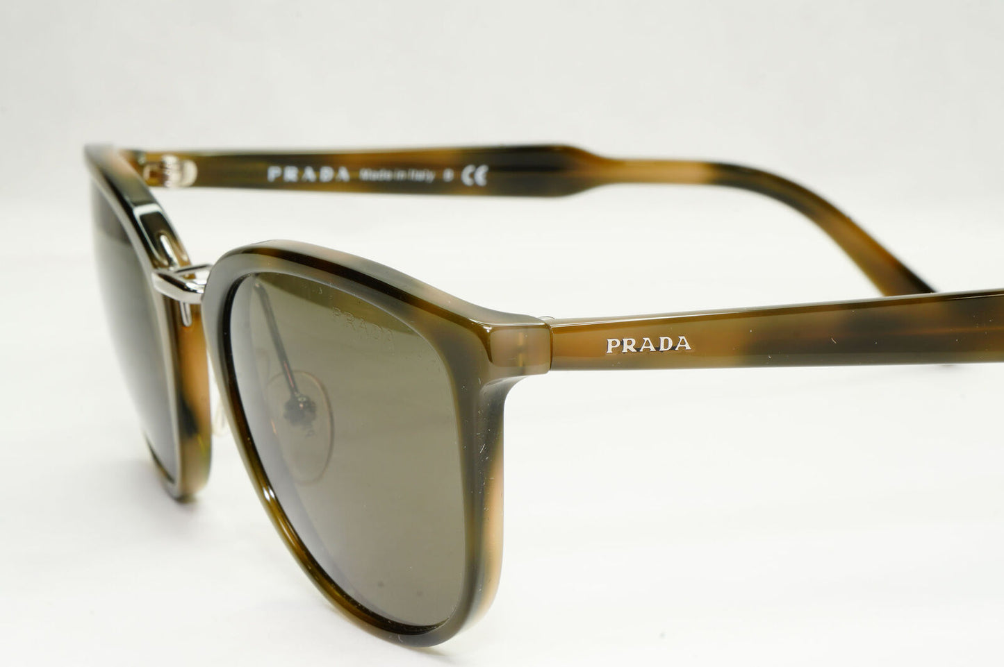 Prada Sunglasses Brown Green Dull Pale Square Tortoise PR22SS SPR 22S U6A-5S2