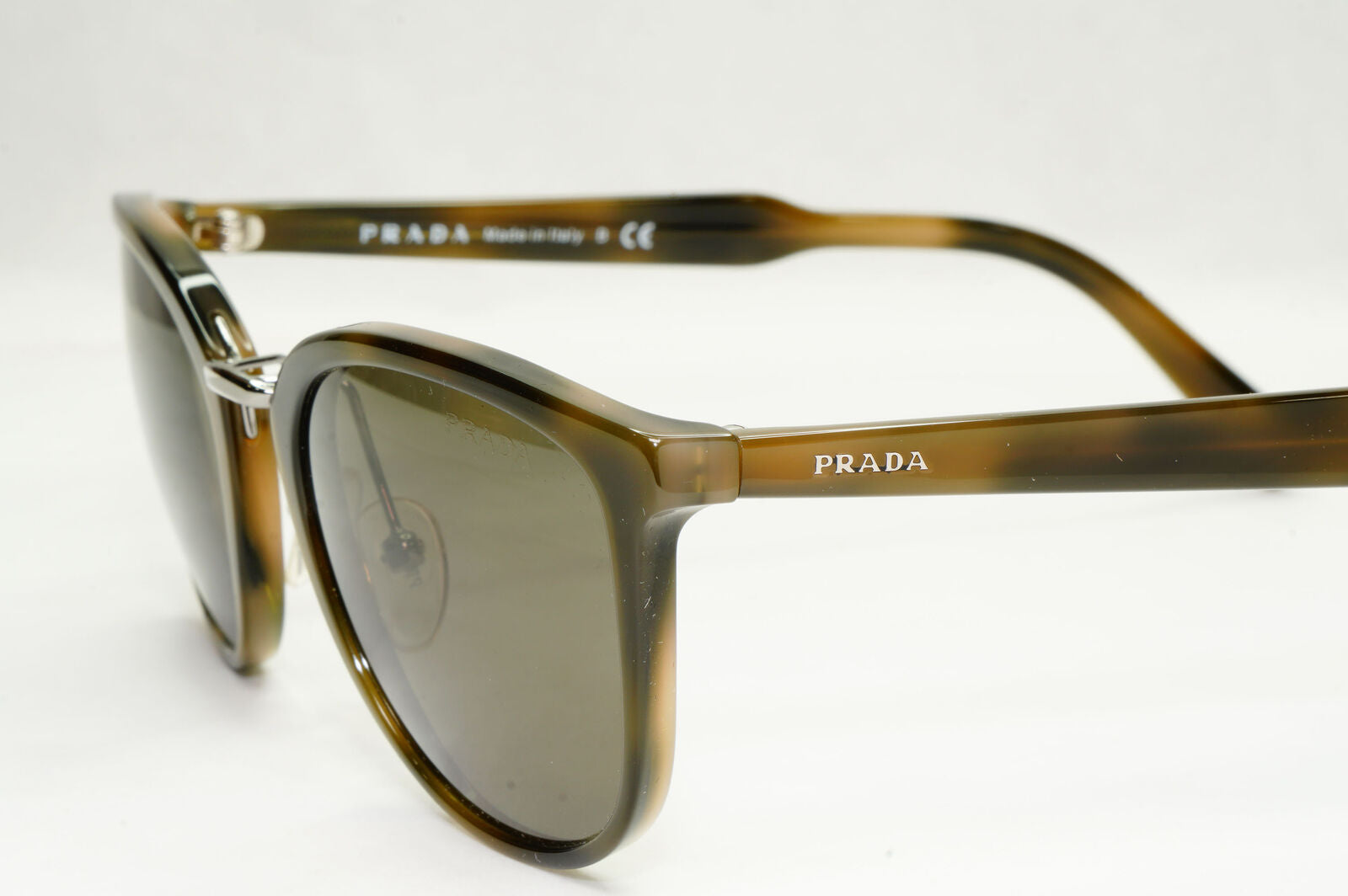 Prada Sunglasses Brown Green Dull Pale Square Tortoise PR22SS SPR 22S U6A-5S2