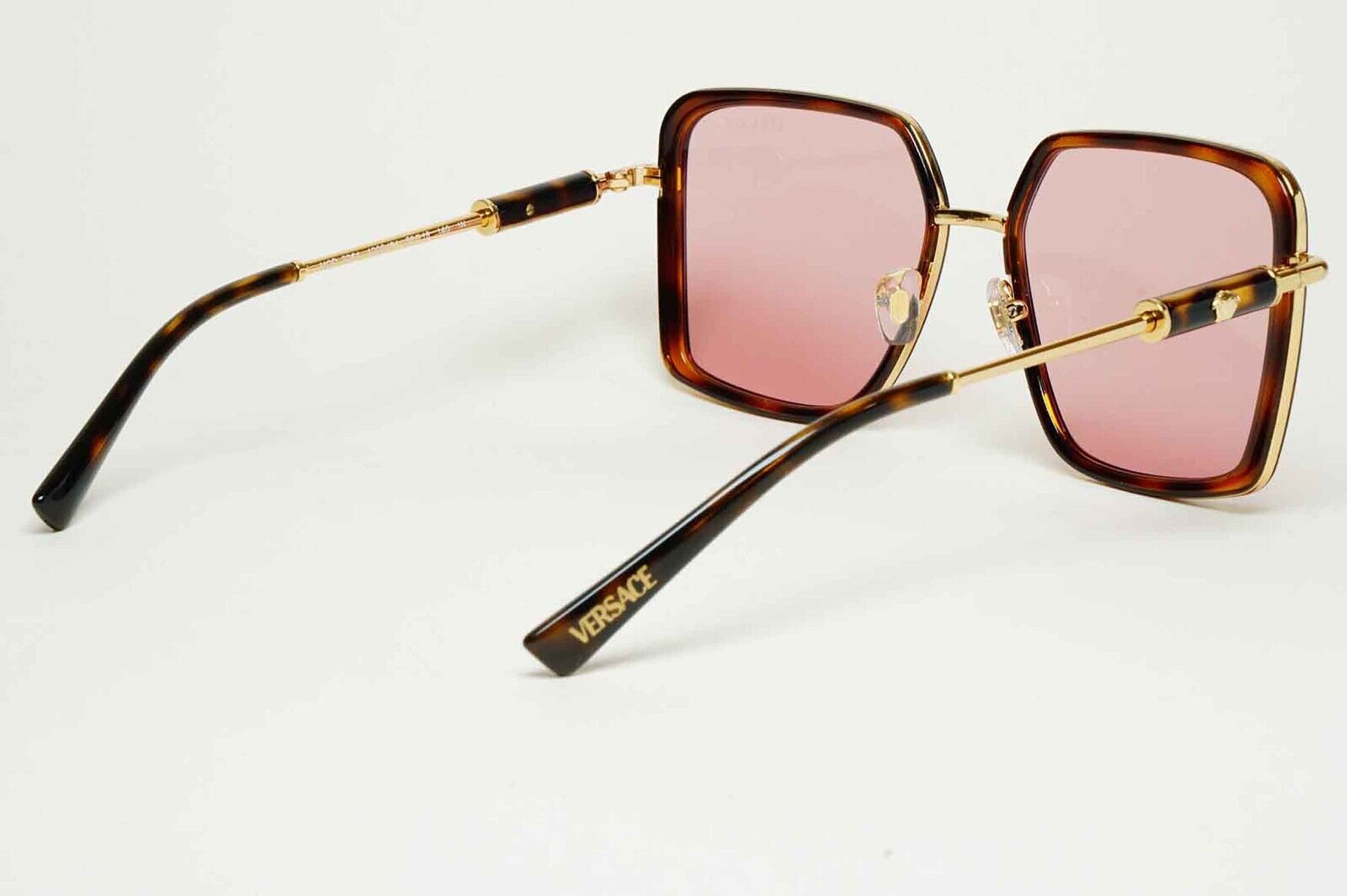Versace Sunglasses Oversized Square Brown Gold Pink MOD VE 2261 1002/84 56mm