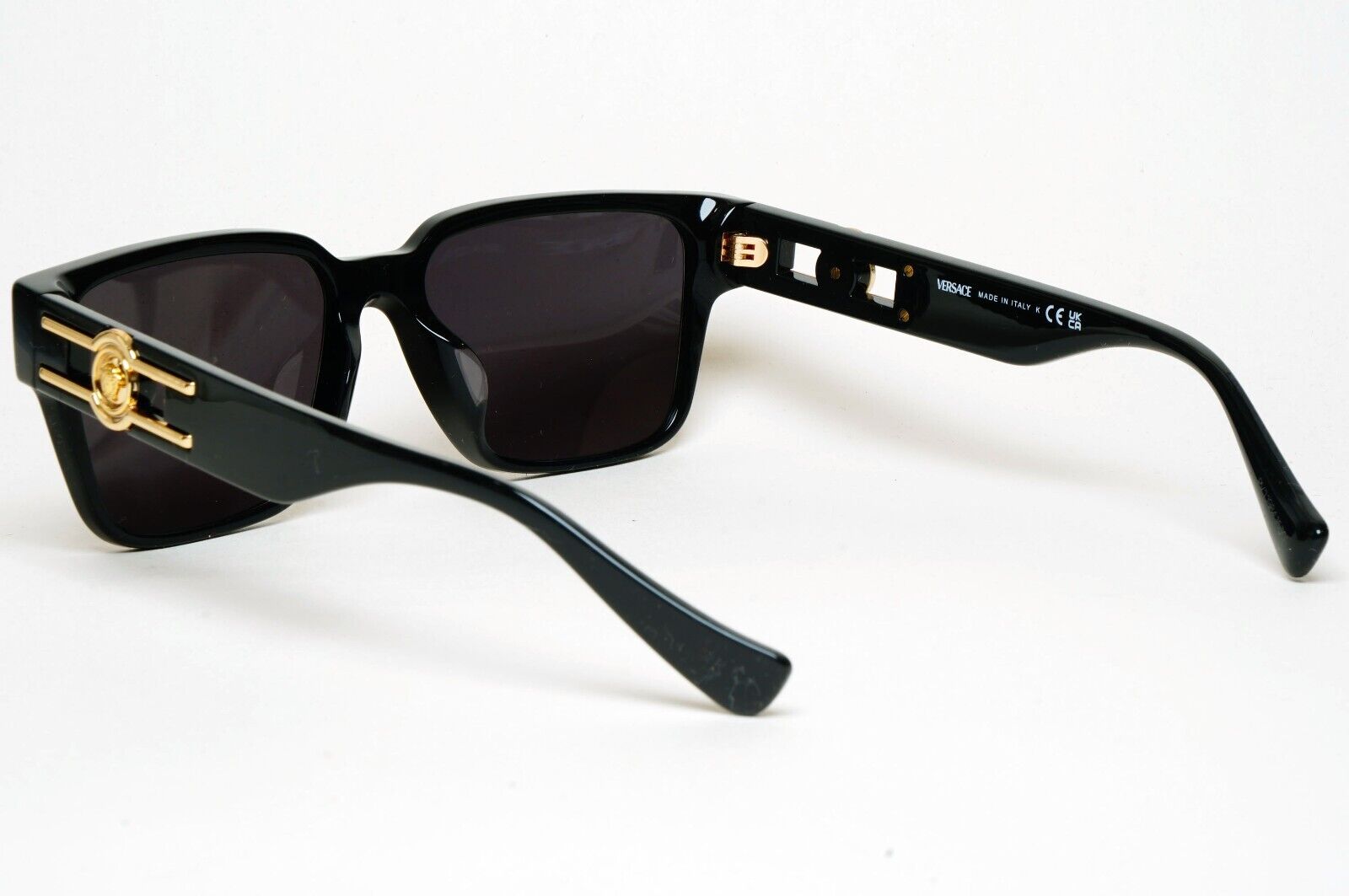 Versace Sunglasses Black Gold Medusa Square MOD VE 3346-F GB1 55mm