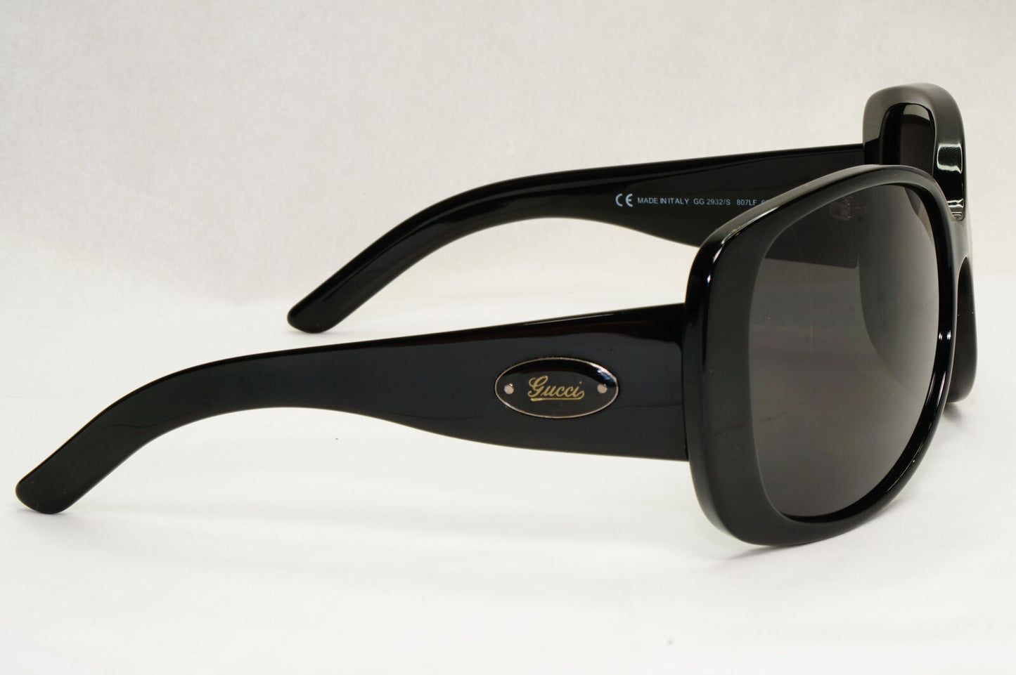 Gucci Sunglasses 2007 Vintage Black Square Large GG 2932/S 807LF 060324