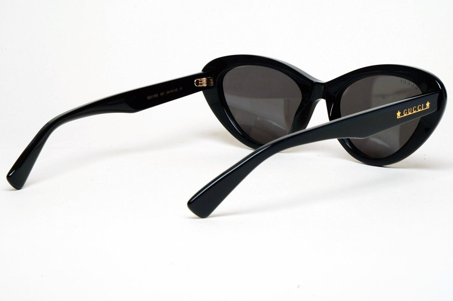 Gucci Sunglasses 2022 Black Cat Eye Glossy GG1170S 001 54mm 280125