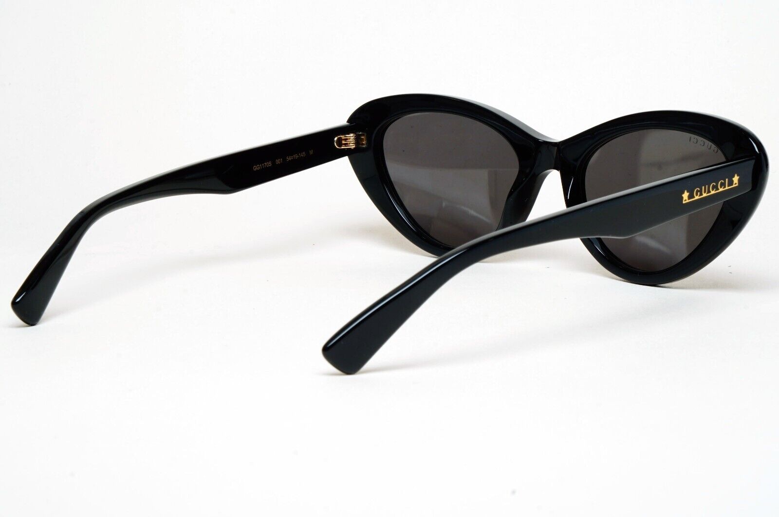 Gucci Sunglasses 2022 Black Cat Eye Glossy GG1170S 001 54mm 280125