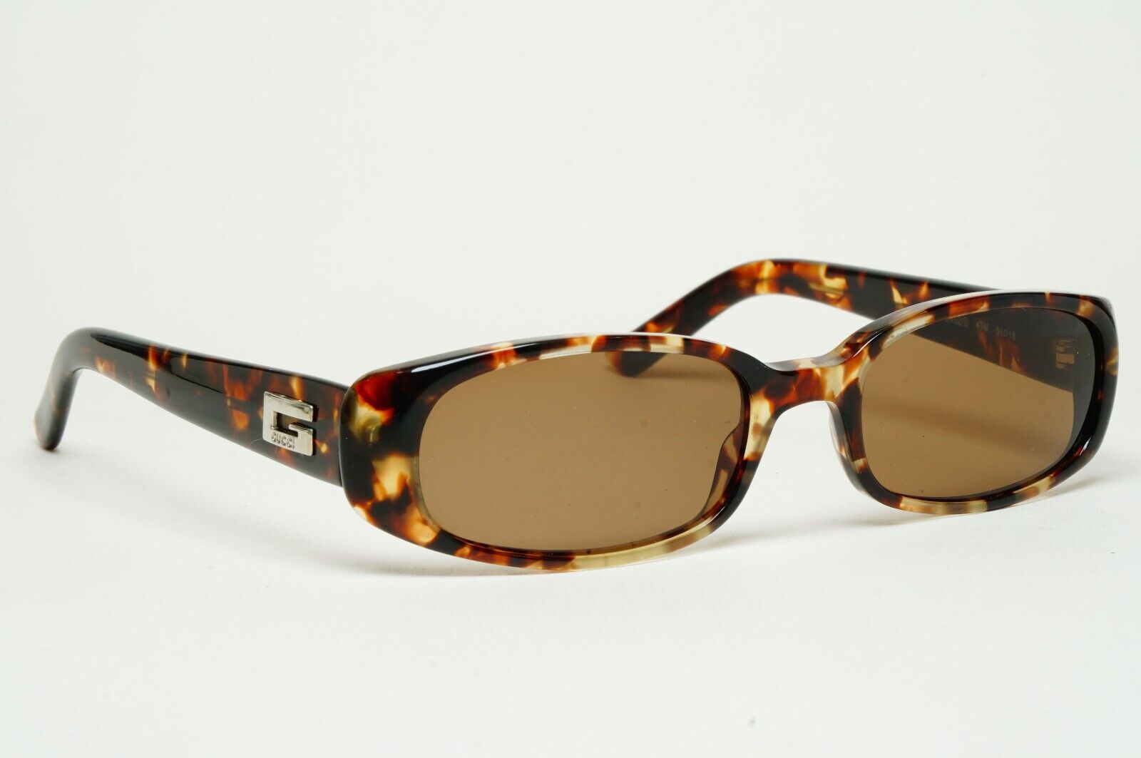 Gucci Sunglasses 1998 Vintage Brown Rectangle Small GG 2452/S 4TM 51mm 310125