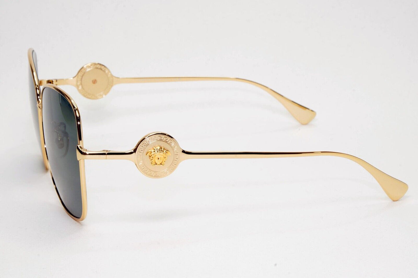 Versace Sunglasses Gold Medusa Metal Black Square Large MOD VE 2256 1002/87 60mm